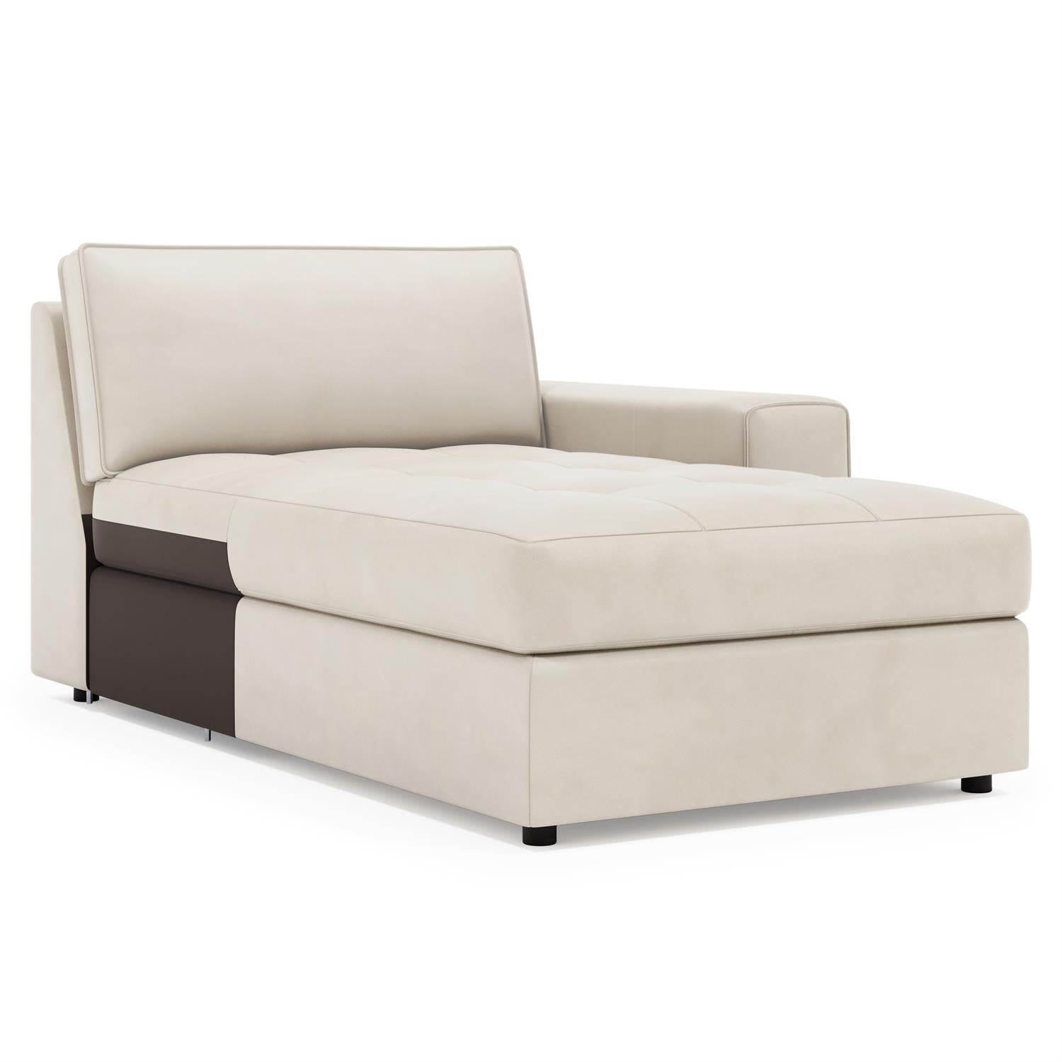 Bernhardt Nest Leather Right Arm Chaise Without Pillows — 3337LY
