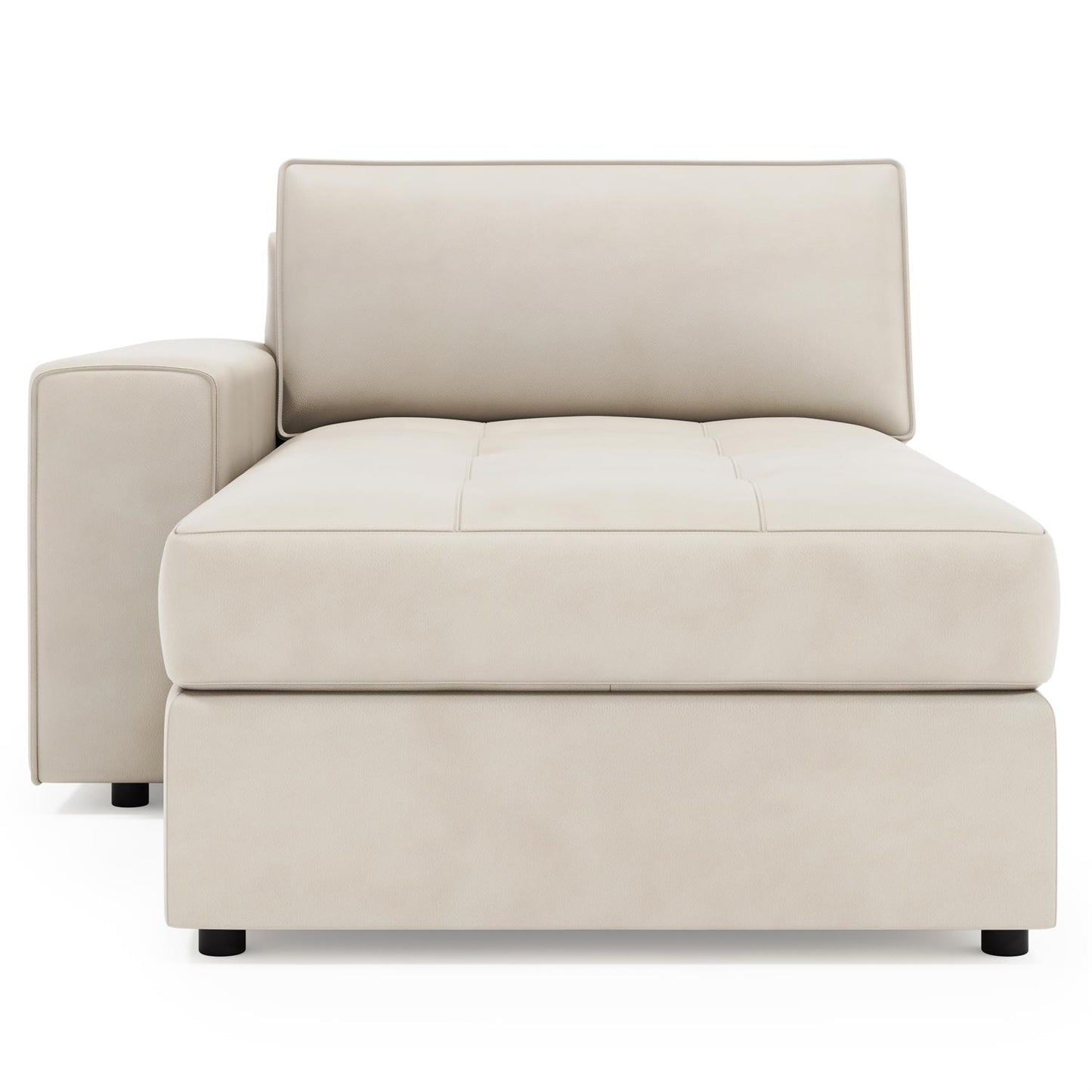 Bernhardt Nest Leather Left Arm Chaise Without Pillows — 3338LY