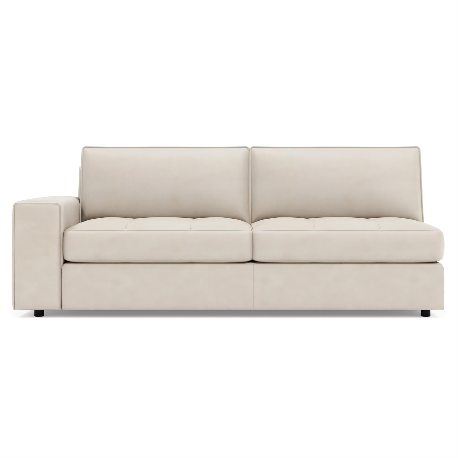 Bernhardt Nest Leather Left Arm Loveseat Without Pillows — 3342LY
