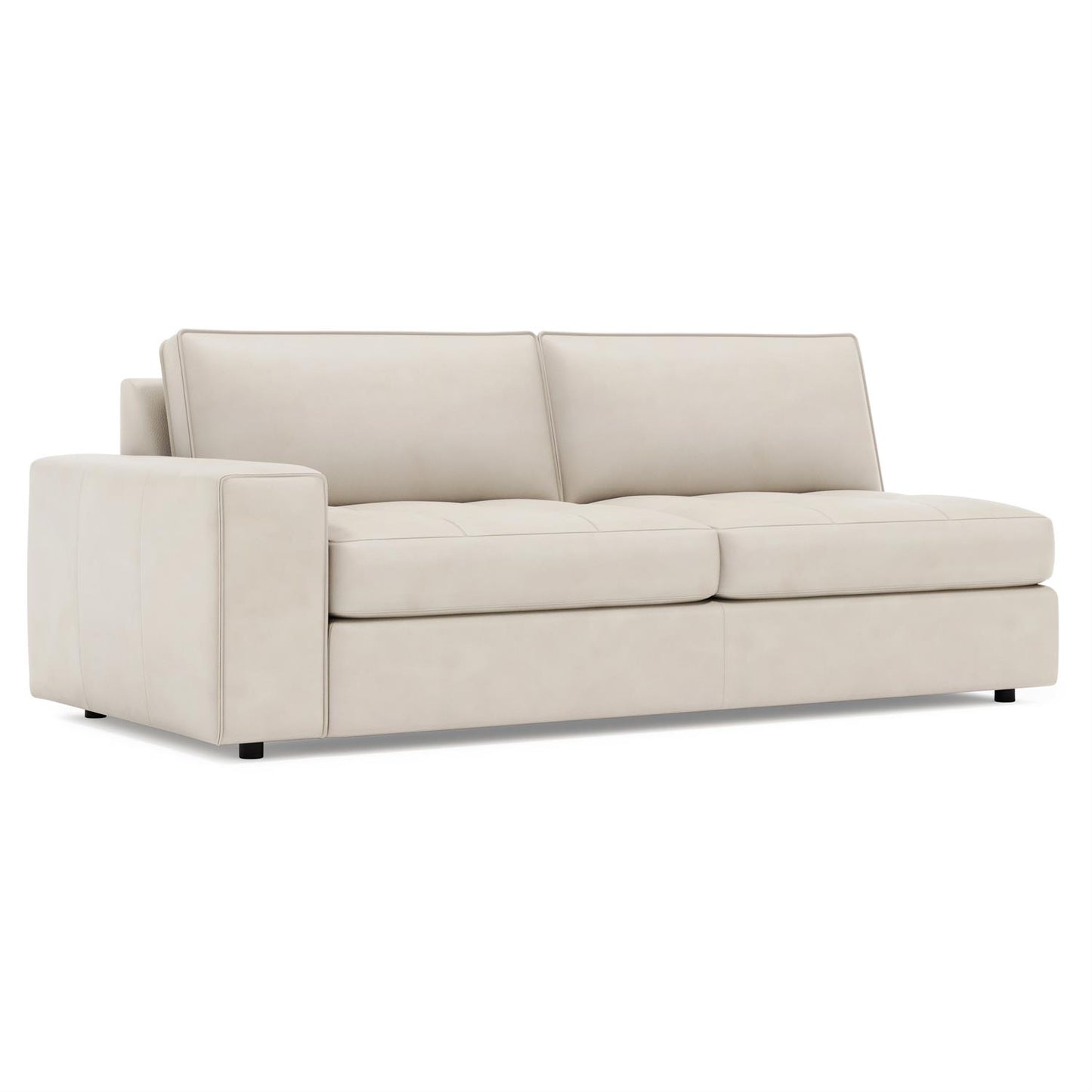 Bernhardt Nest Leather Left Arm Loveseat Without Pillows — 3342LY