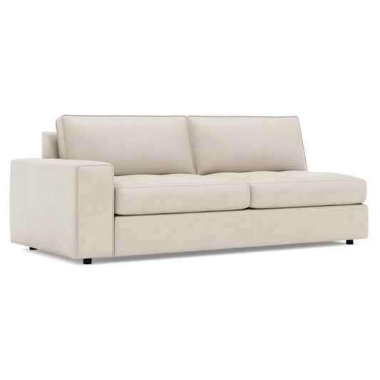 Bernhardt Nest Leather Left Arm Loveseat Without Pillows — 3342LY