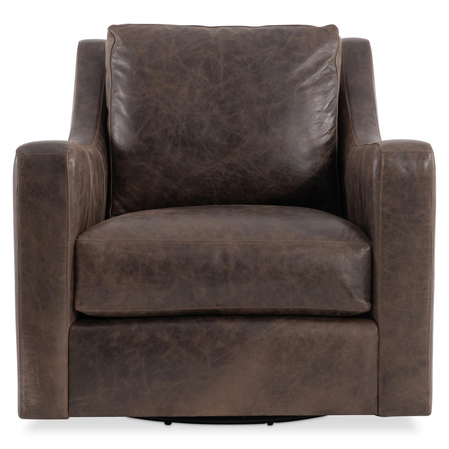 Bernhardt Ventura Leather Swivel Chair — 352SLO