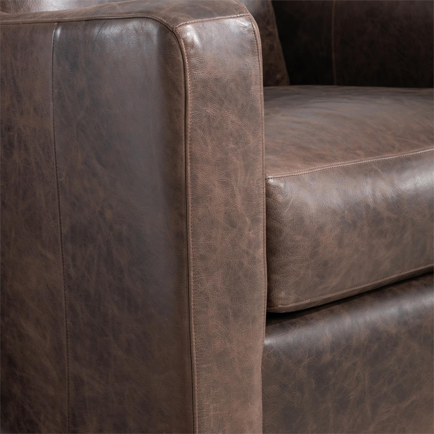 Bernhardt Ventura Leather Swivel Chair — 352SLO
