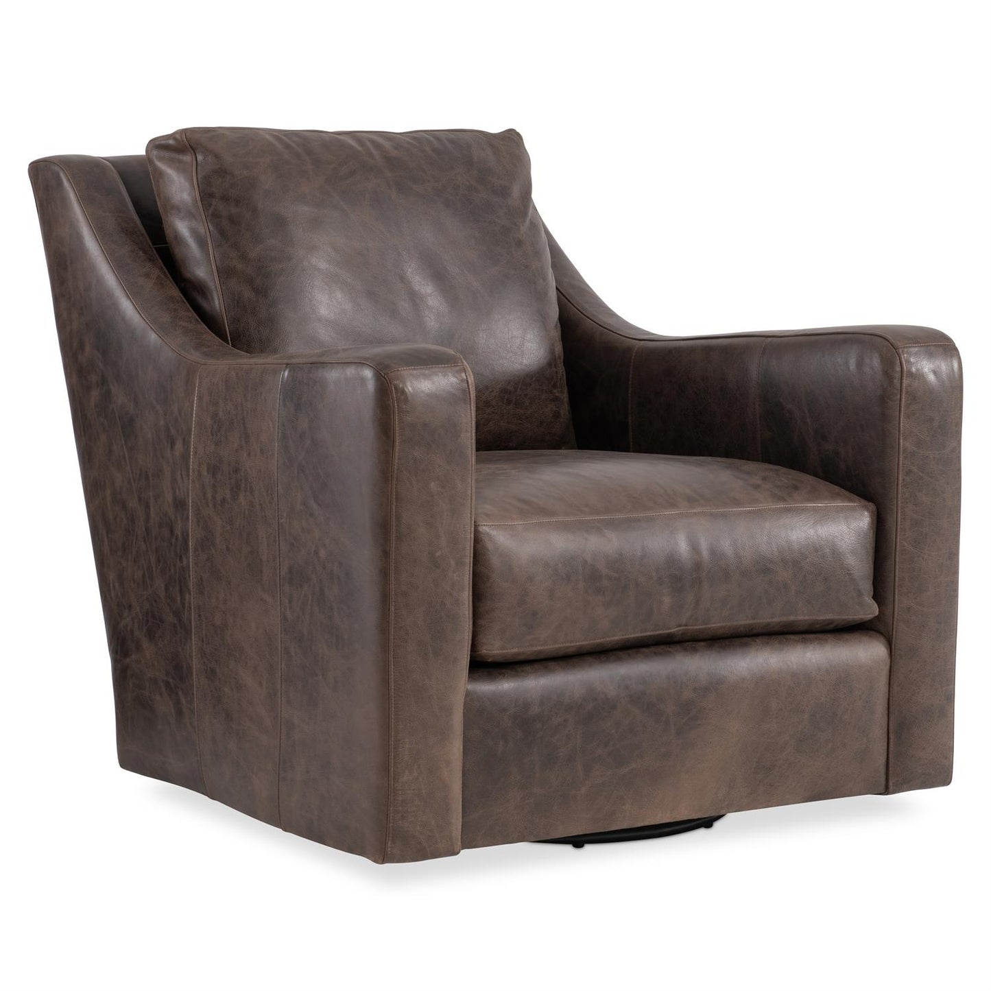 Bernhardt Ventura Leather Swivel Chair — 352SLO