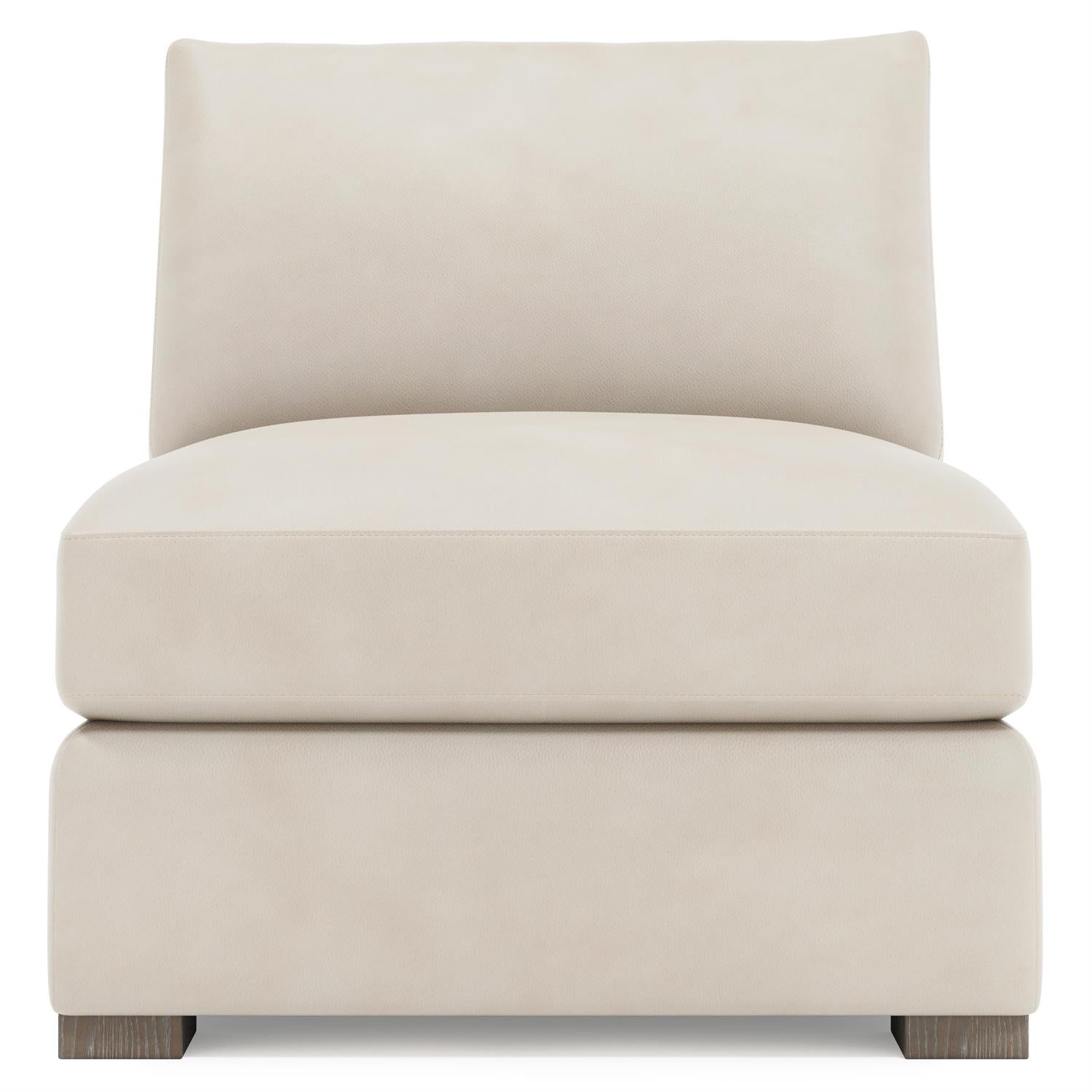 Bernhardt Ventura Leather Armless Chair — 3530L