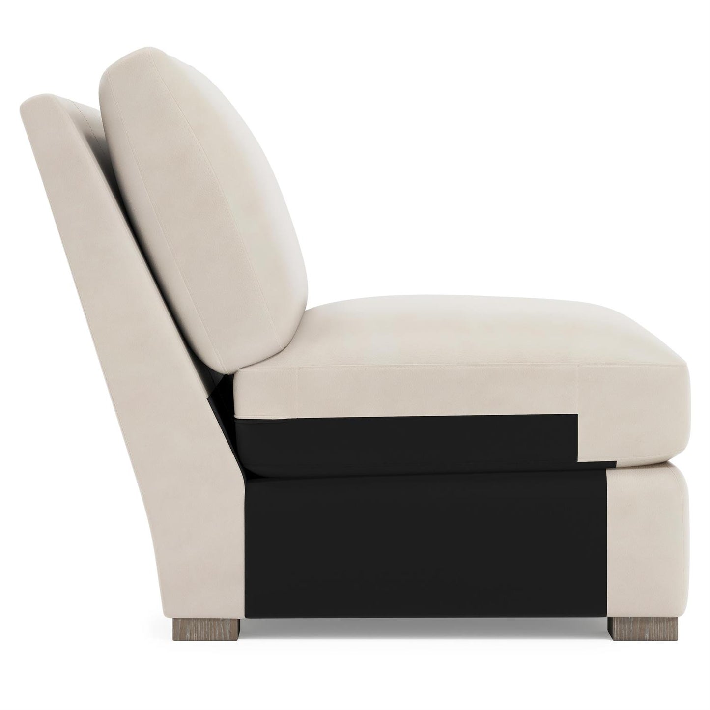 Bernhardt Ventura Leather Armless Chair — 3530L