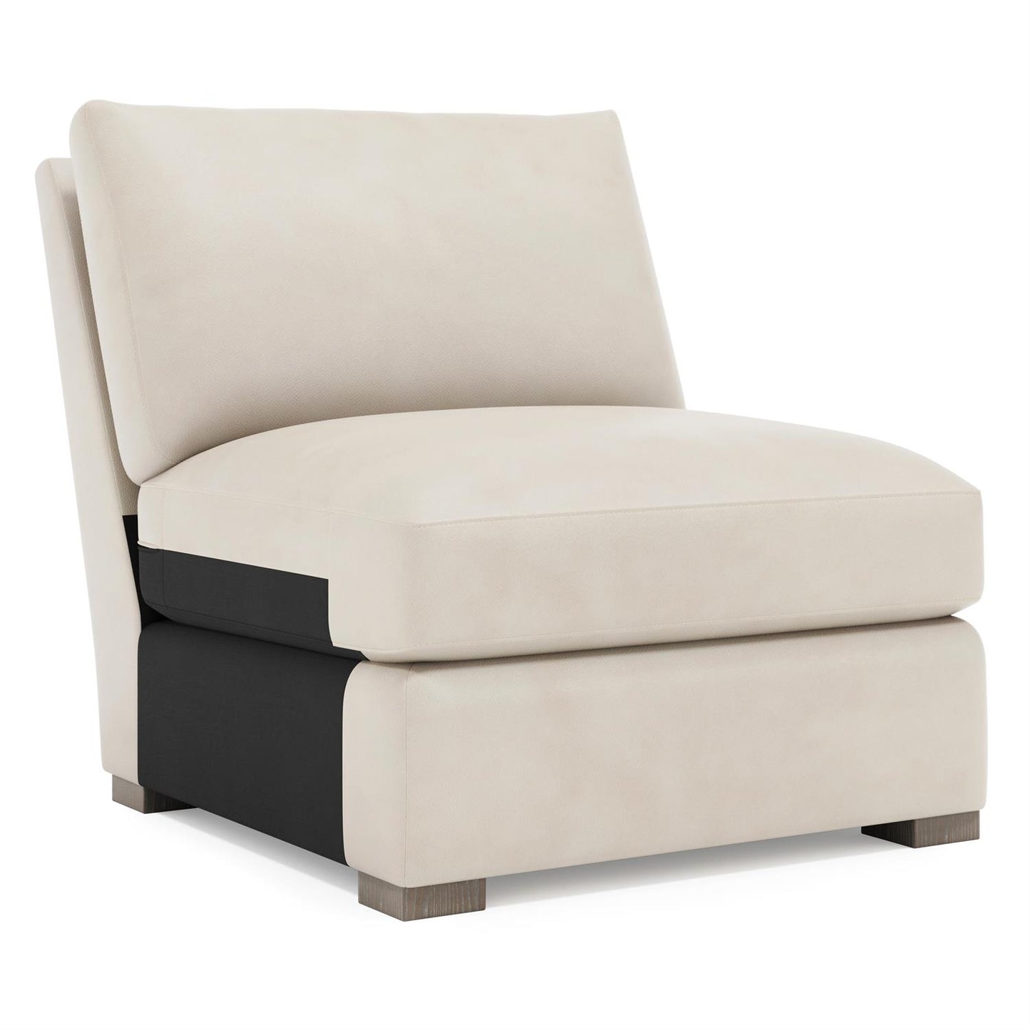 Bernhardt Ventura Leather Armless Chair — 3530L