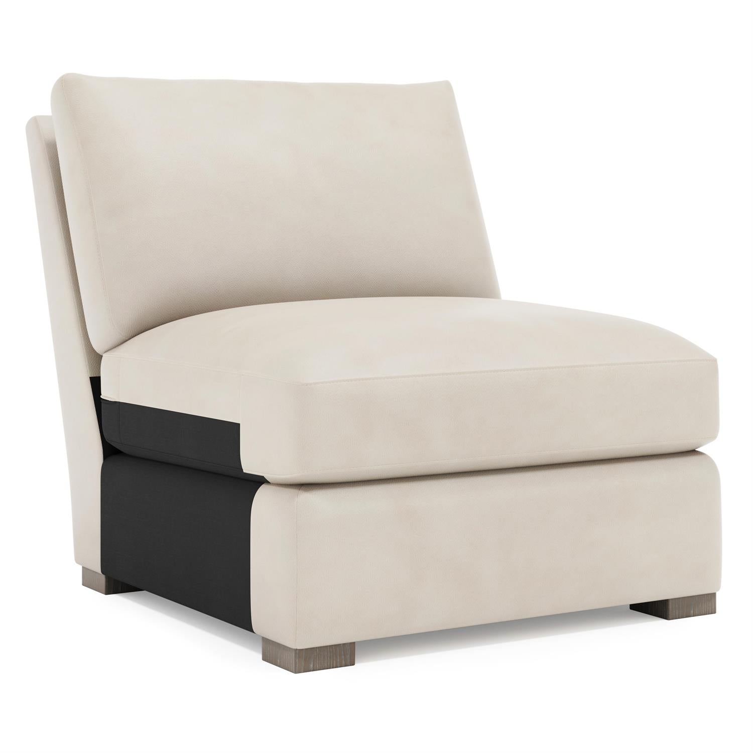 Bernhardt Ventura Leather Armless Chair — 3530L