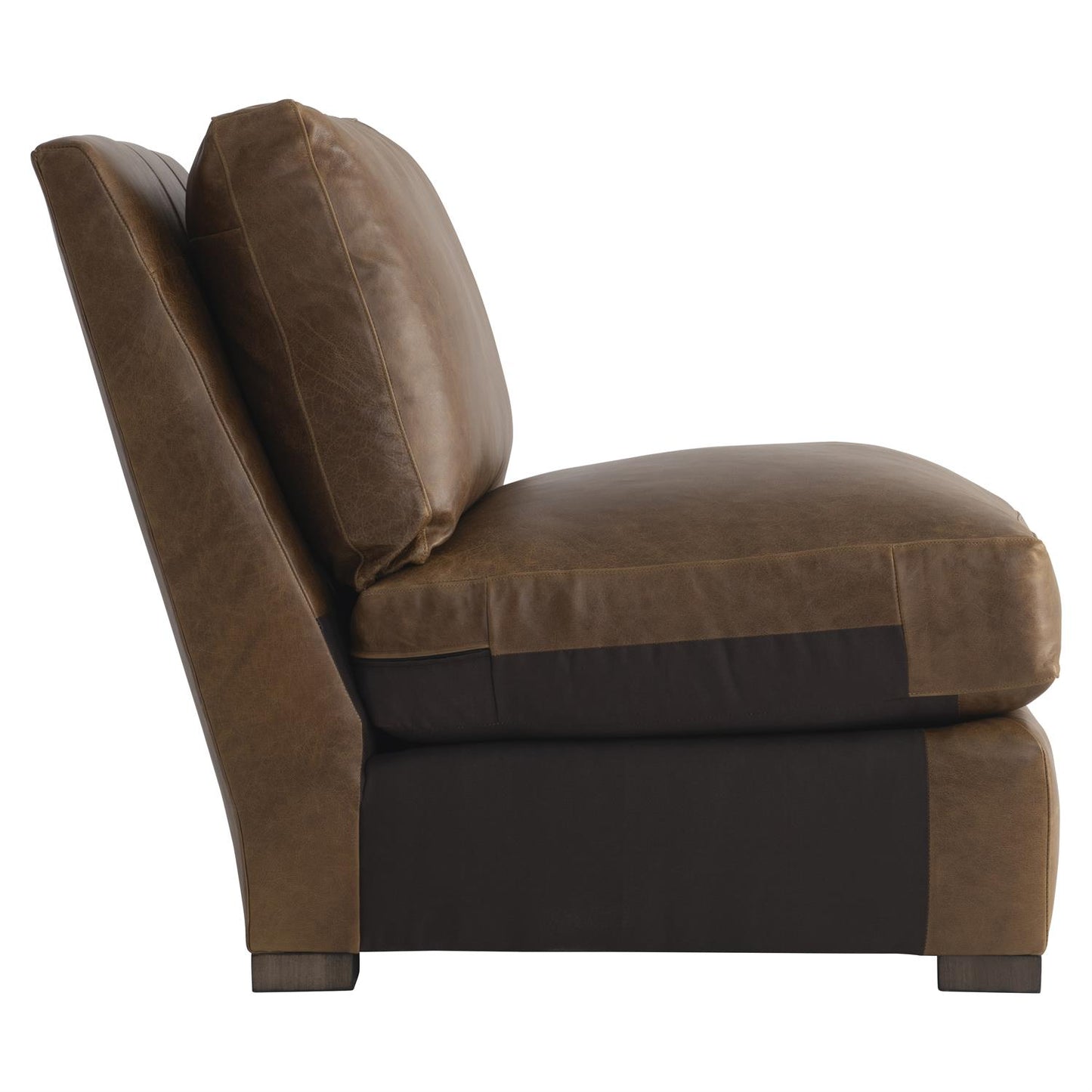 Bernhardt Ventura Leather Armless Chair — 3530LO