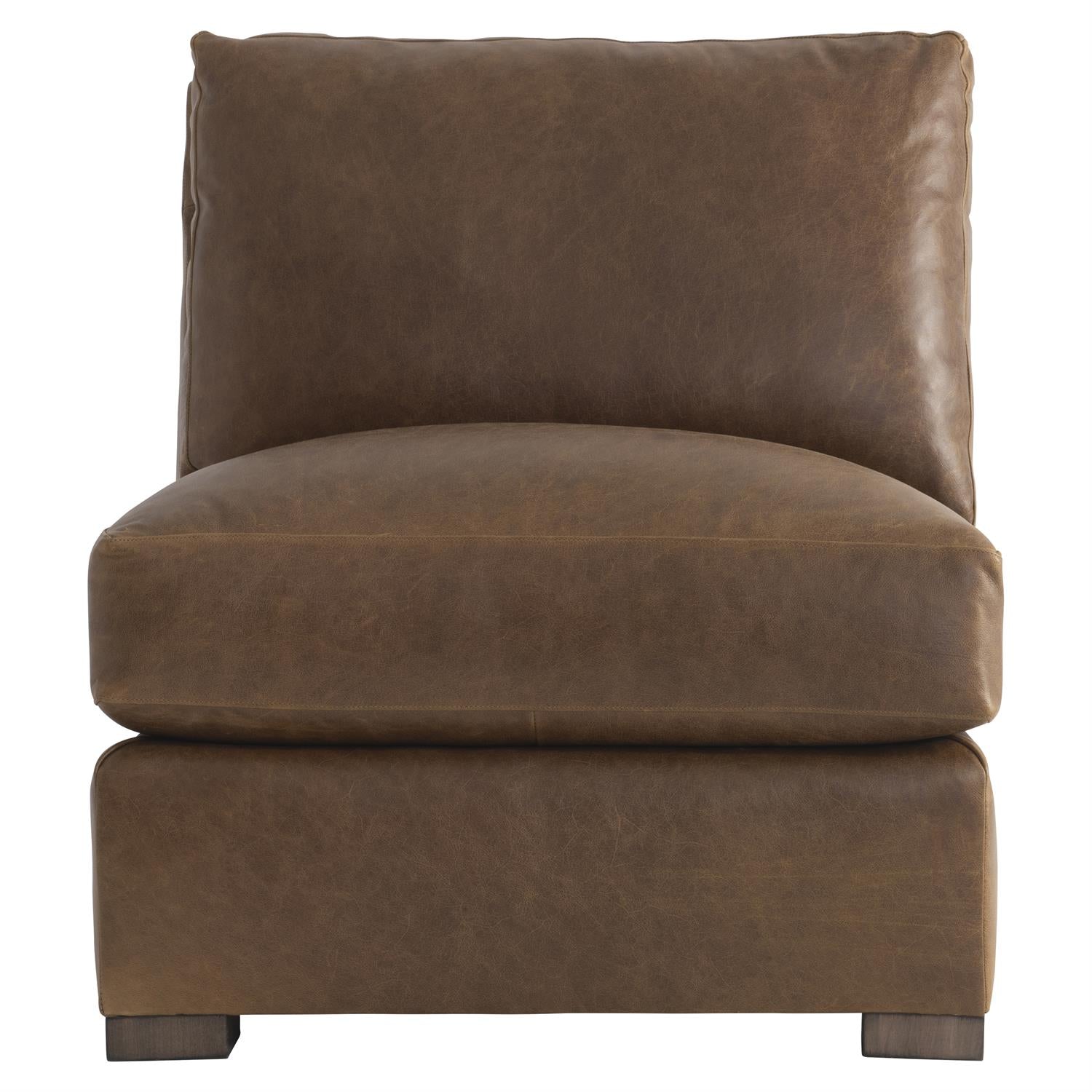 Bernhardt Ventura Leather Armless Chair — 3530LO