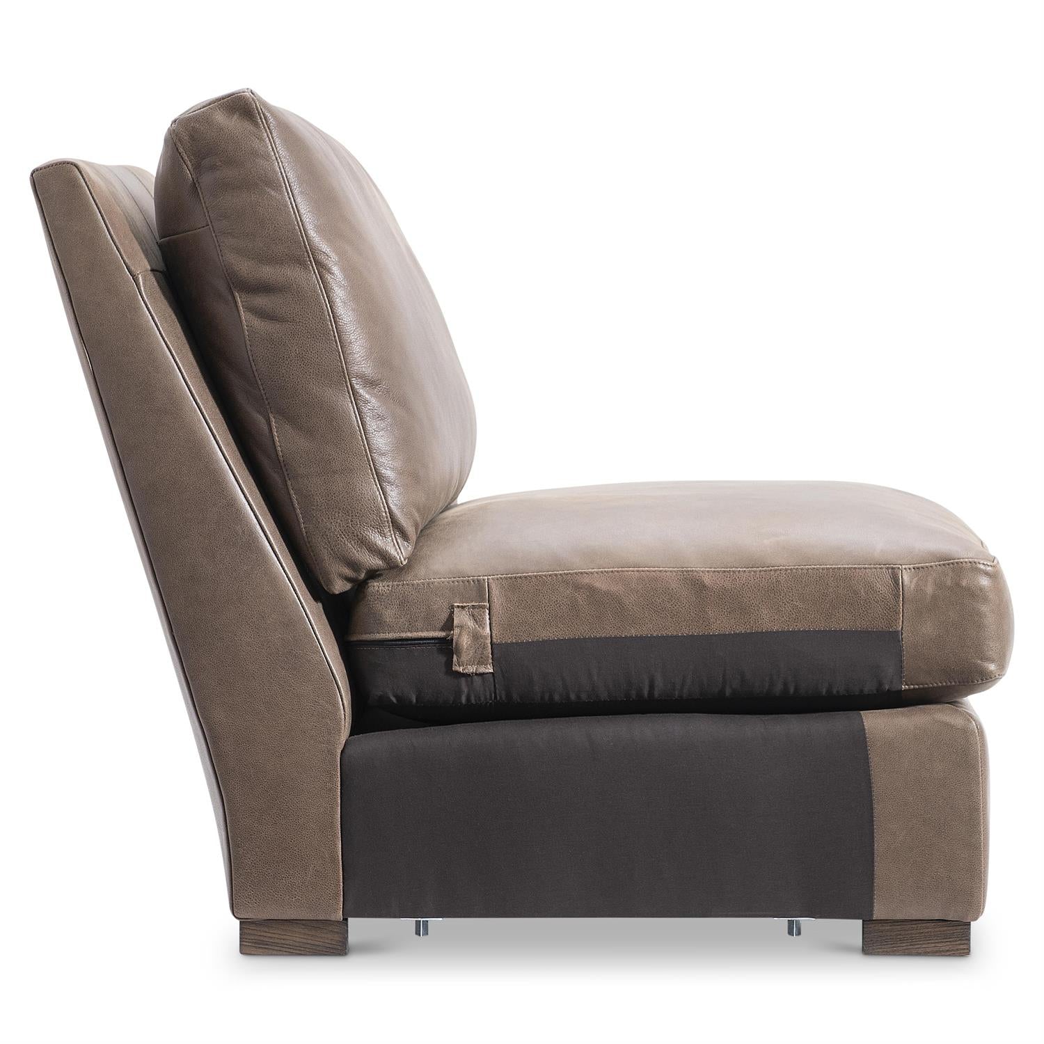 Bernhardt Keirnan Leather Armless Chair — 4330LO