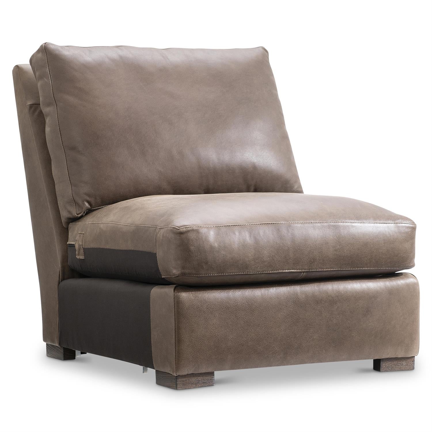 Bernhardt Keirnan Leather Armless Chair — 4330LO