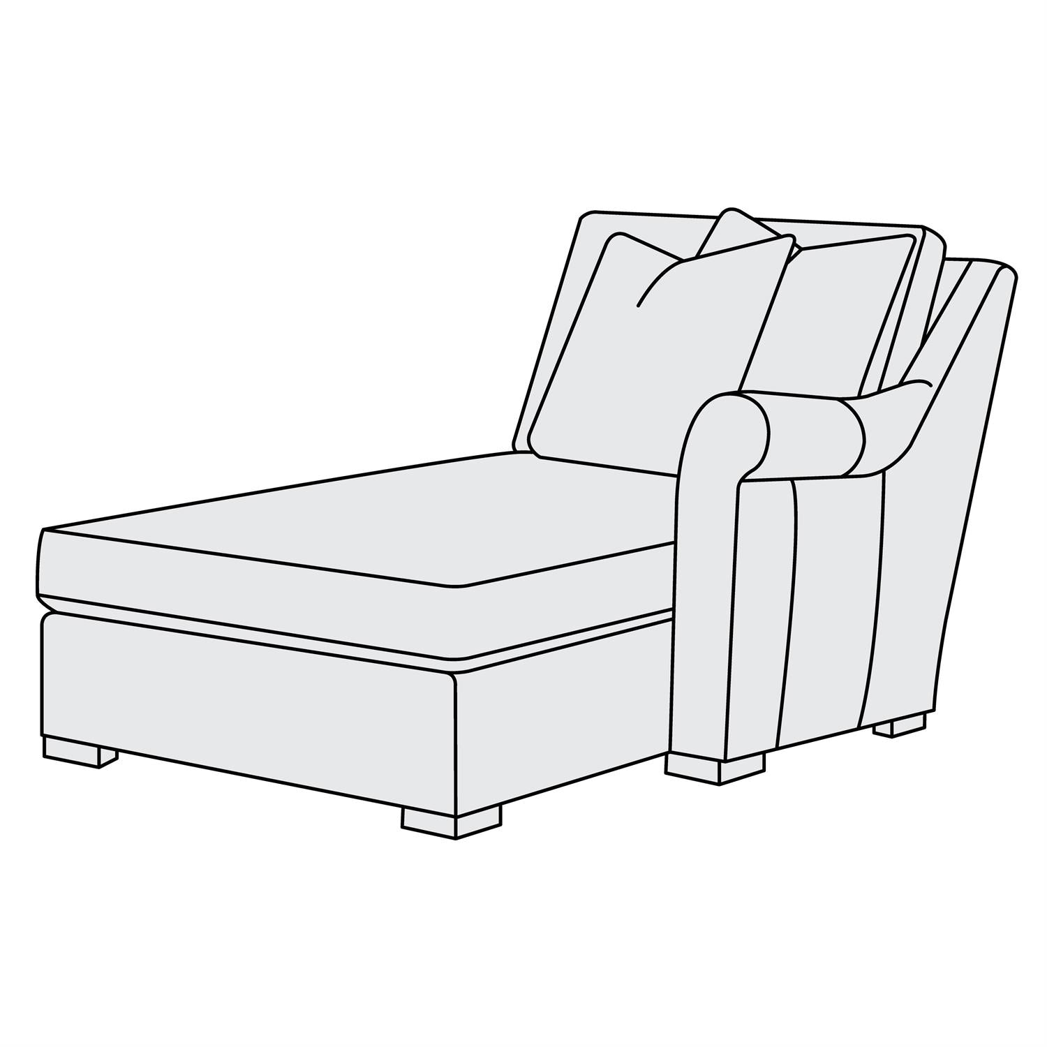 Bernhardt Keirnan Leather Left Arm Chaise — 4338L