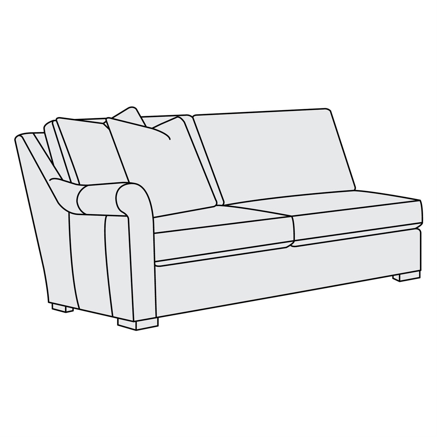 Bernhardt Keirnan Leather Right Arm Loveseat — 4341L