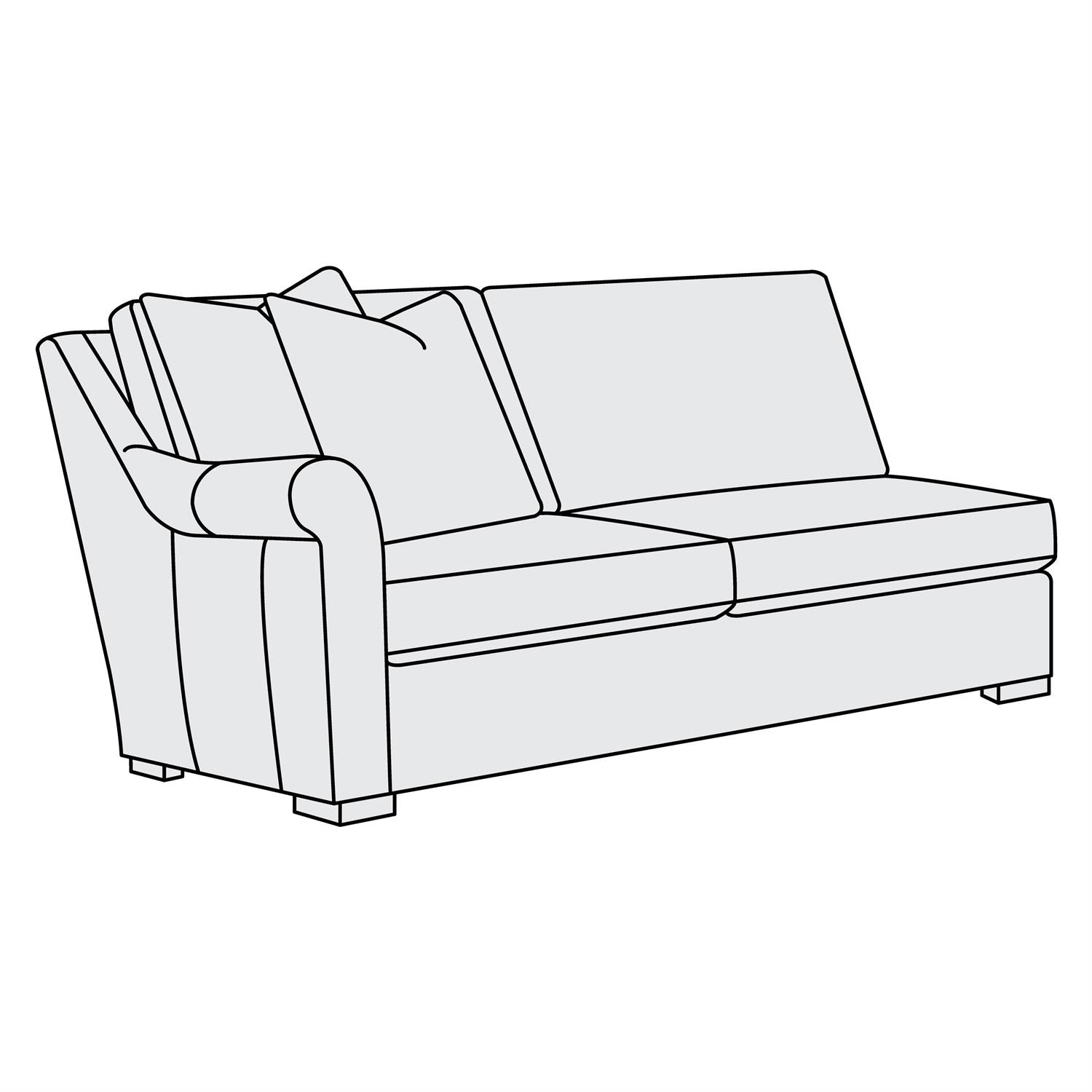 Bernhardt Keirnan Leather Right Arm Loveseat — 4341L