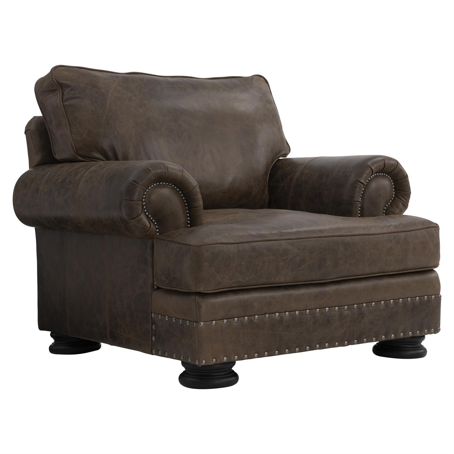 Bernhardt Foster Leather Chair Without Pillows — 5372LY