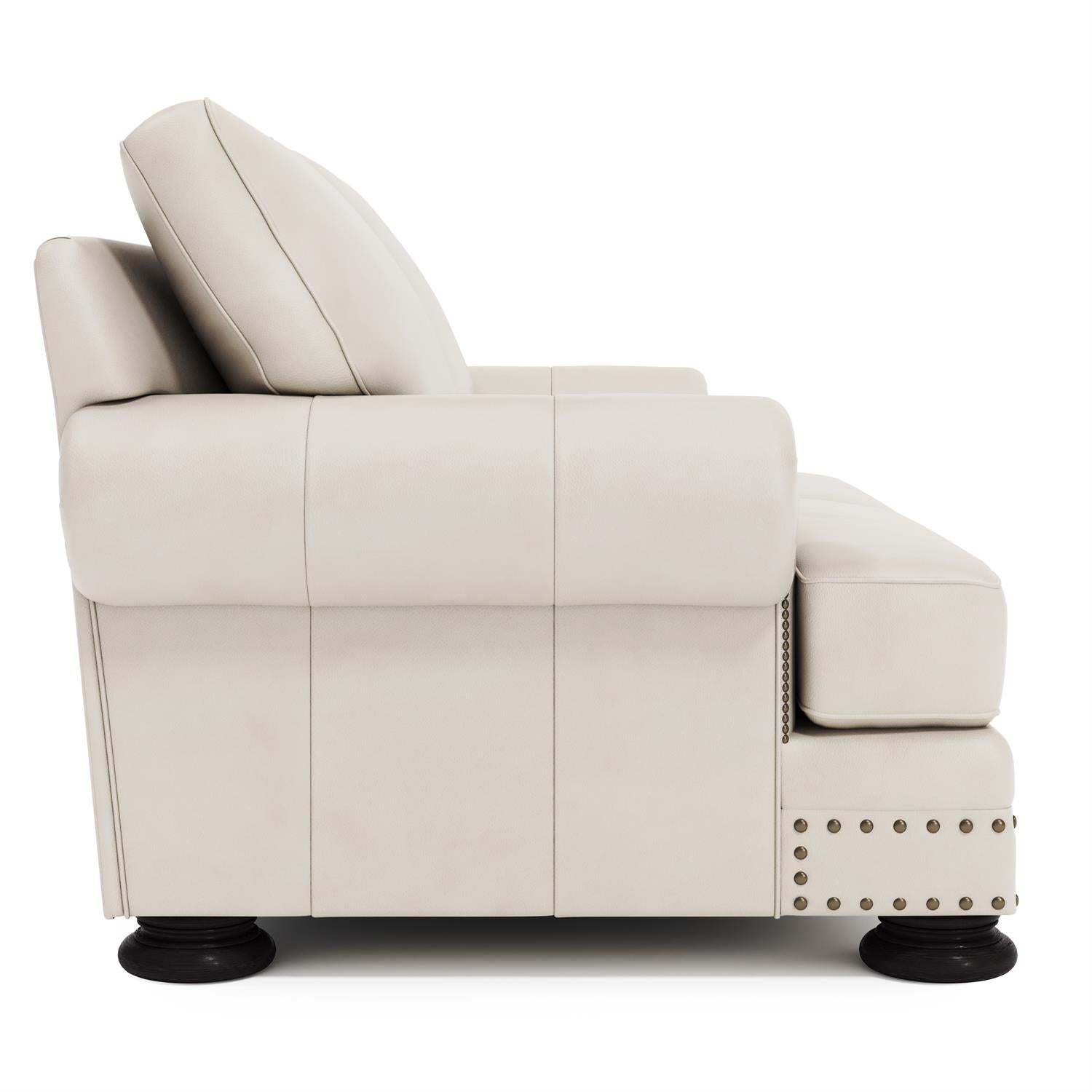 Bernhardt Foster Leather Loveseat Without Pillows — 5375LY