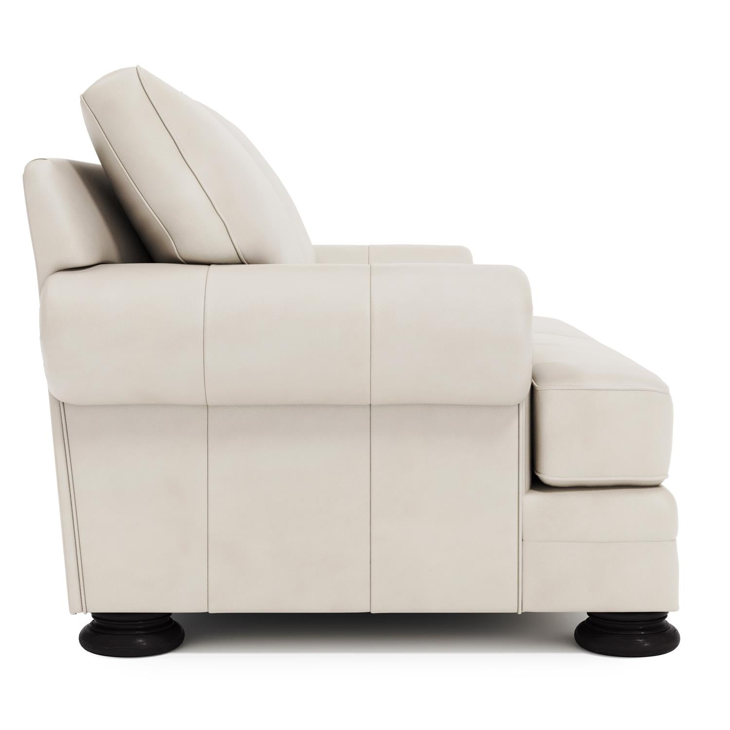 Bernhardt Foster Leather Loveseat Without Pillows & Nails — 5375LYX