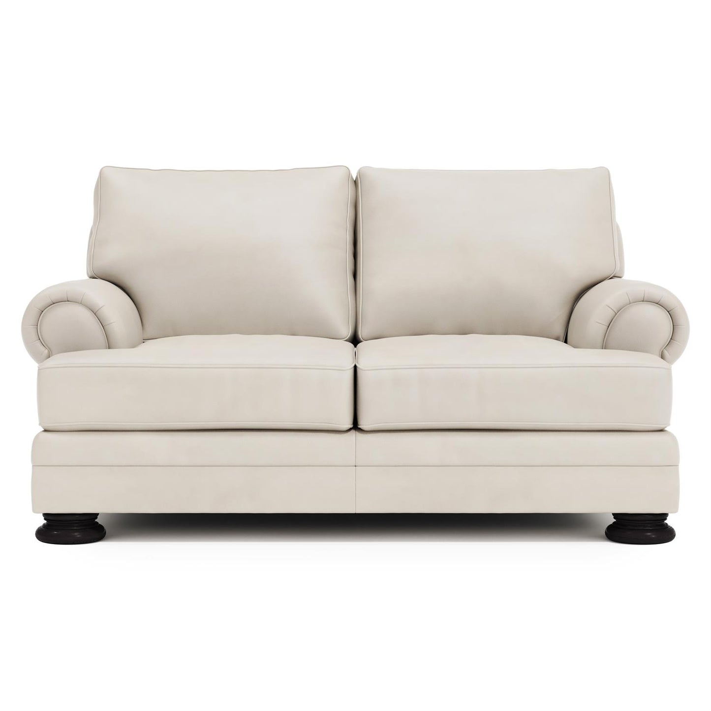 Bernhardt Foster Leather Loveseat Without Pillows & Nails — 5375LYX