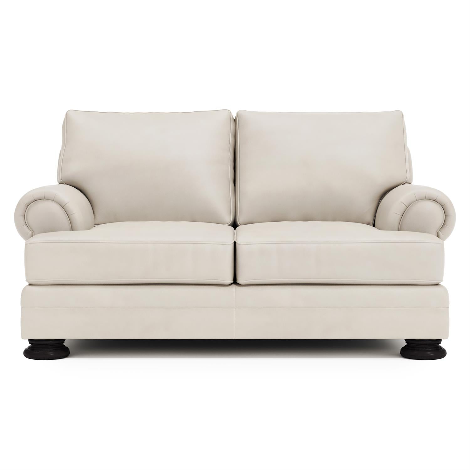 Bernhardt Foster Leather Loveseat Without Pillows & Nails — 5375LYX