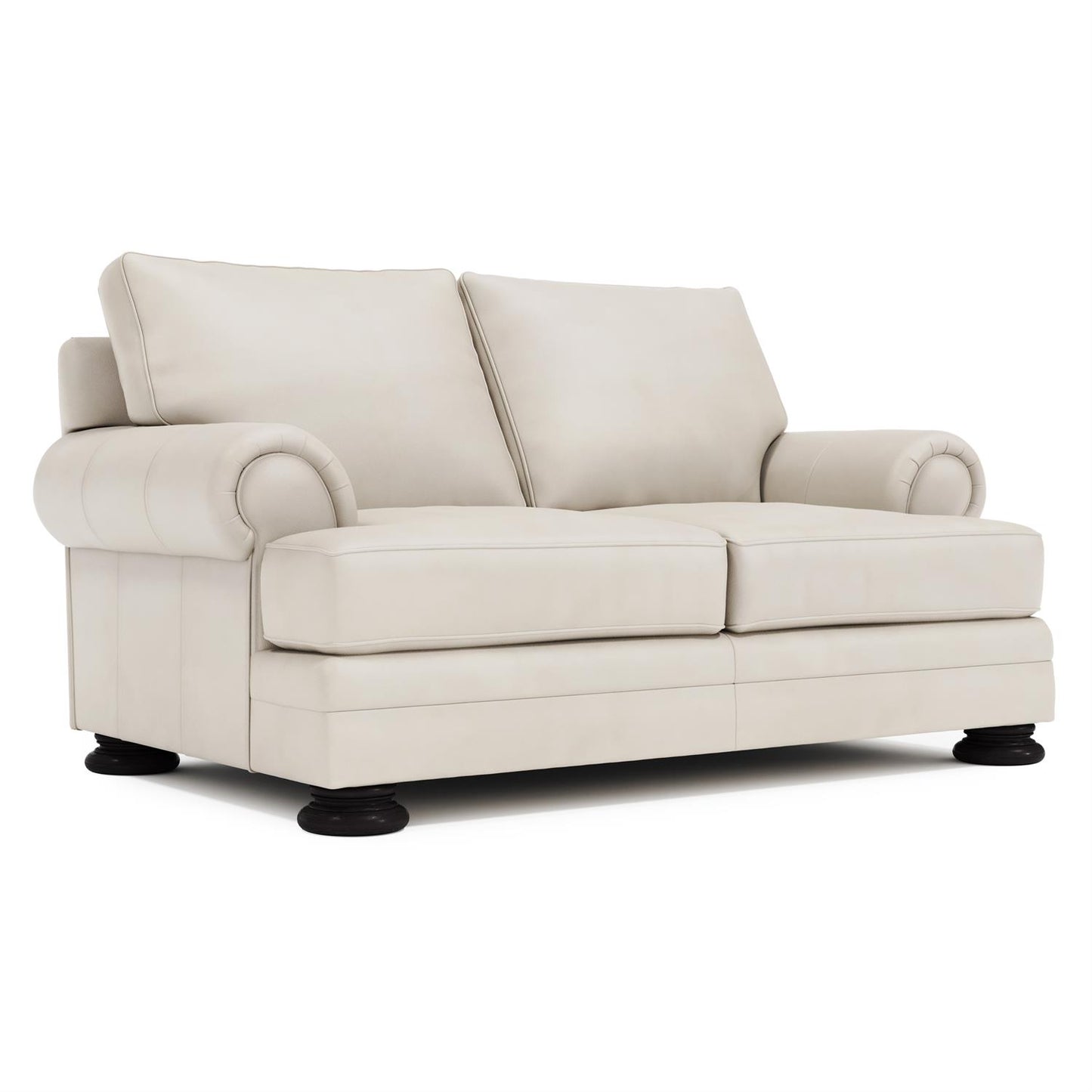 Bernhardt Foster Leather Loveseat Without Pillows & Nails — 5375LYX