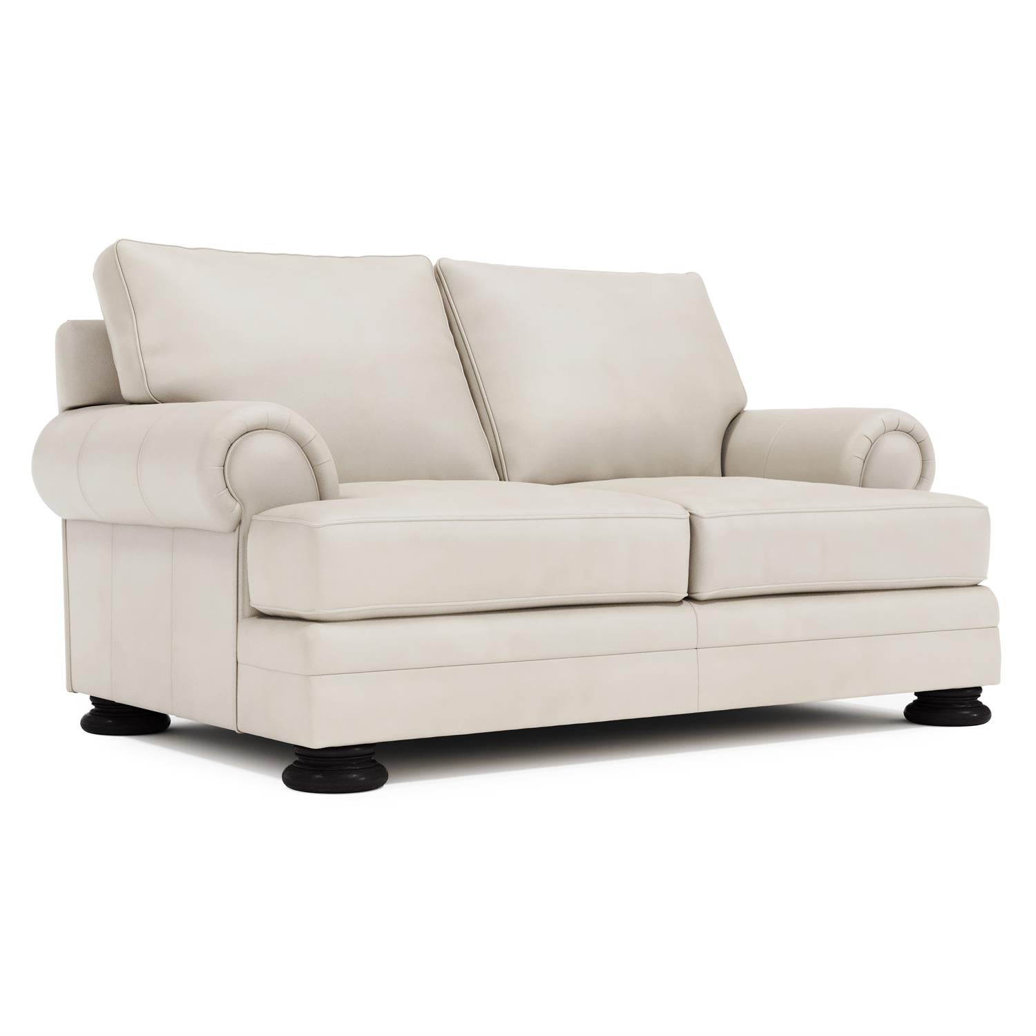 Bernhardt Foster Leather Loveseat Without Pillows & Nails — 5375LYX