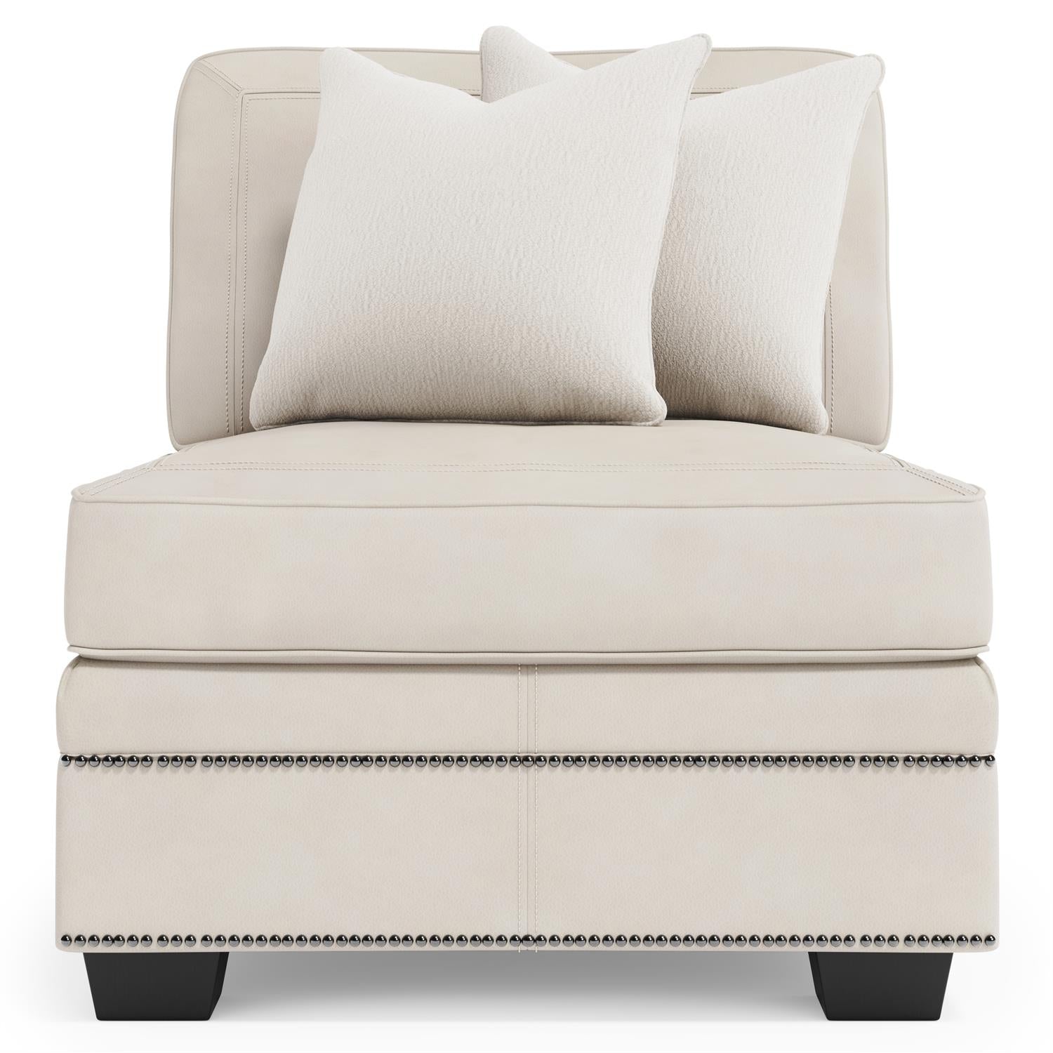 Bernhardt Grandview Leather Armless Chair — 7230L