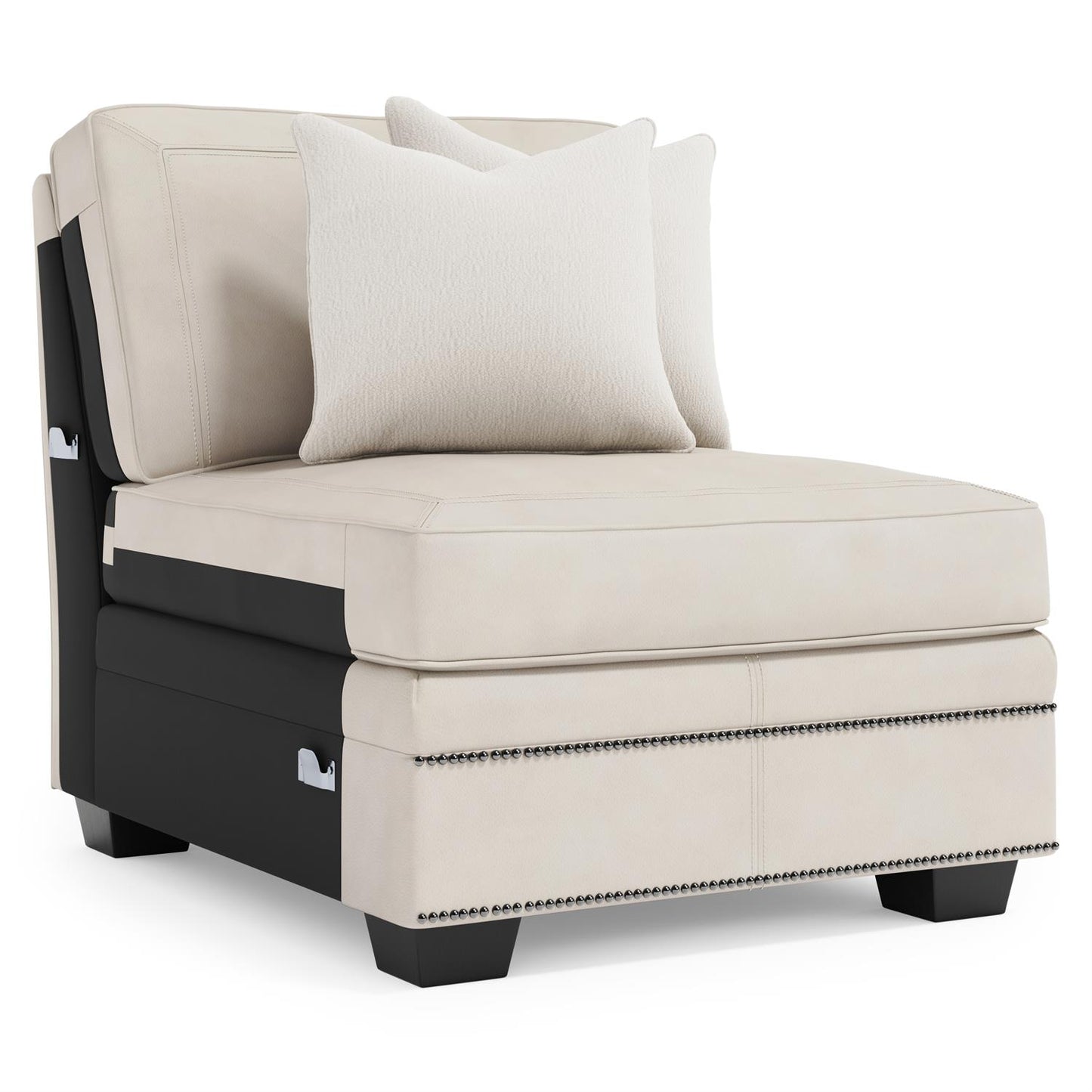 Bernhardt Grandview Leather Armless Chair — 7230L