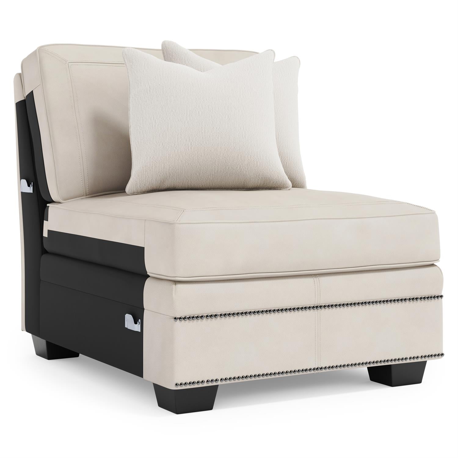 Bernhardt Grandview Leather Armless Chair — 7230L