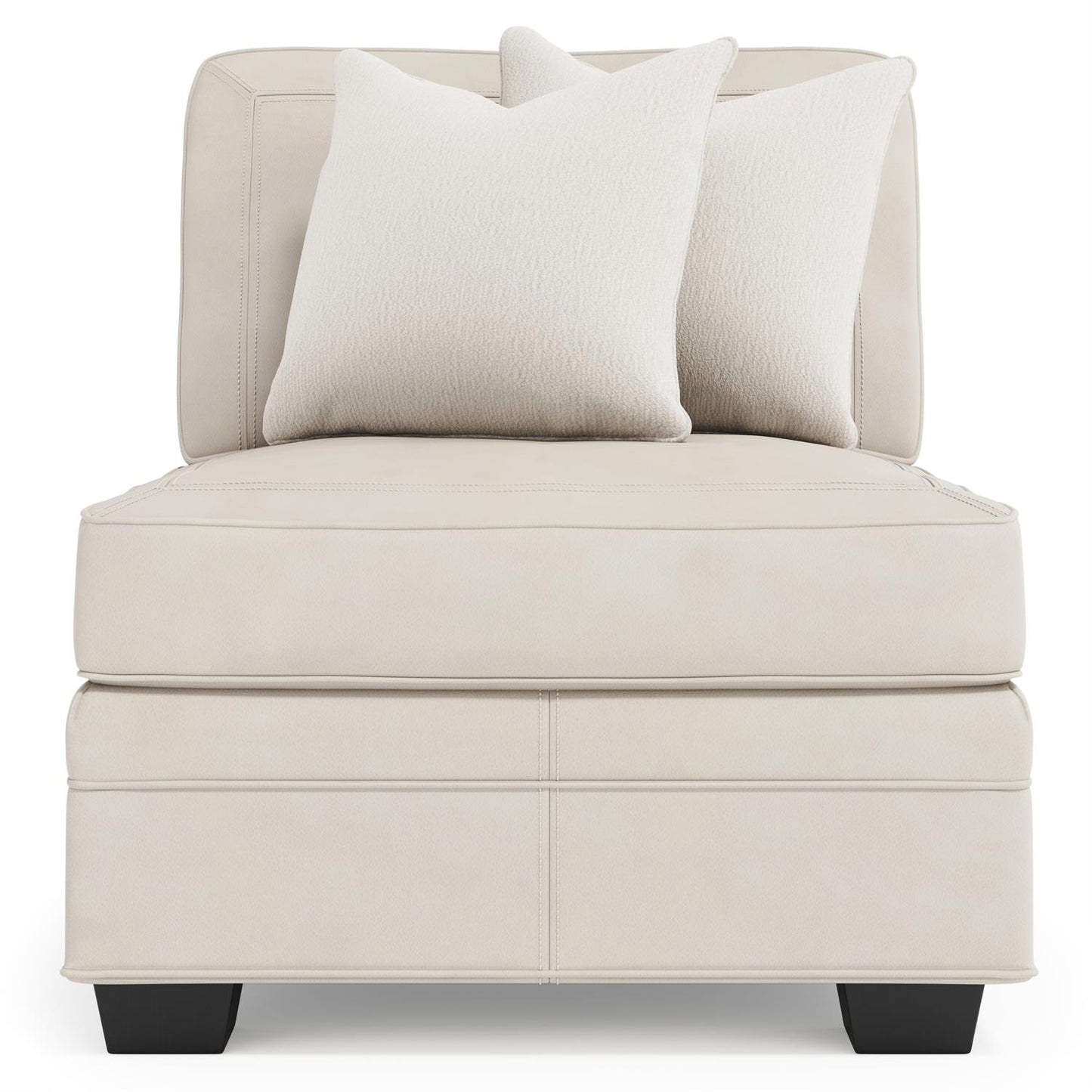 Bernhardt Grandview Leather Armless Chair Without Nails — 7230LX