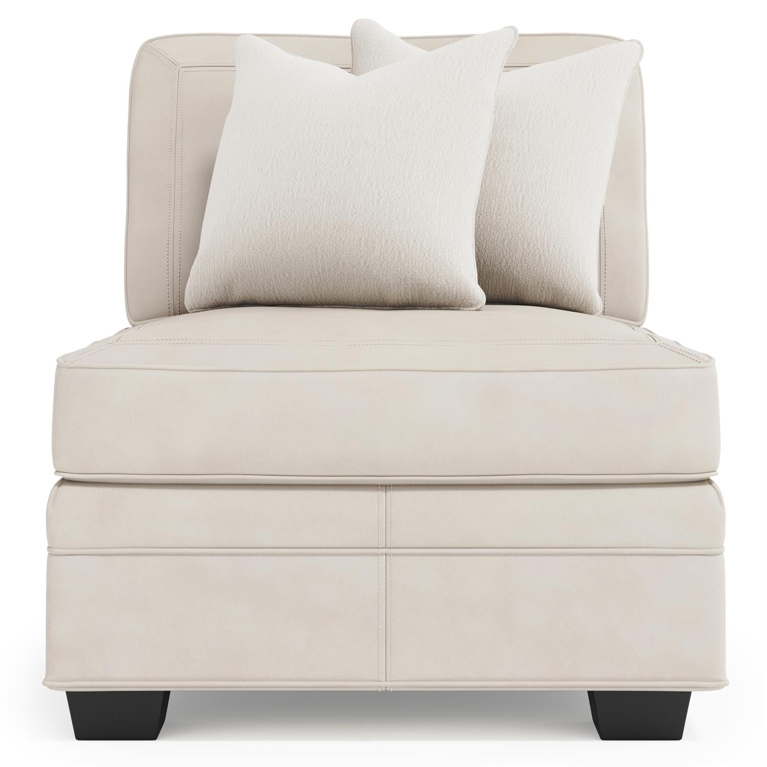 Bernhardt Grandview Leather Armless Chair Without Nails — 7230LX