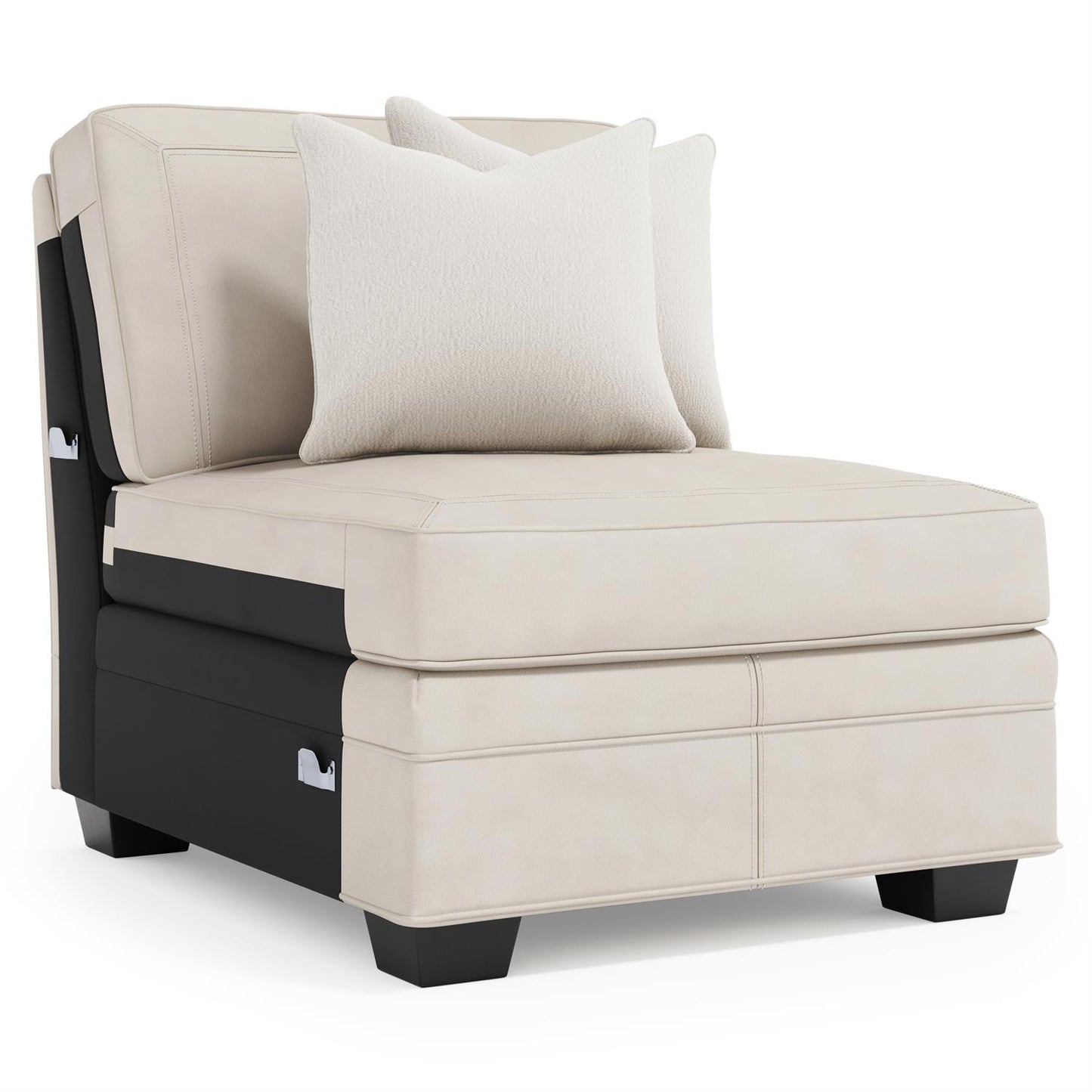 Bernhardt Grandview Leather Armless Chair Without Nails — 7230LX