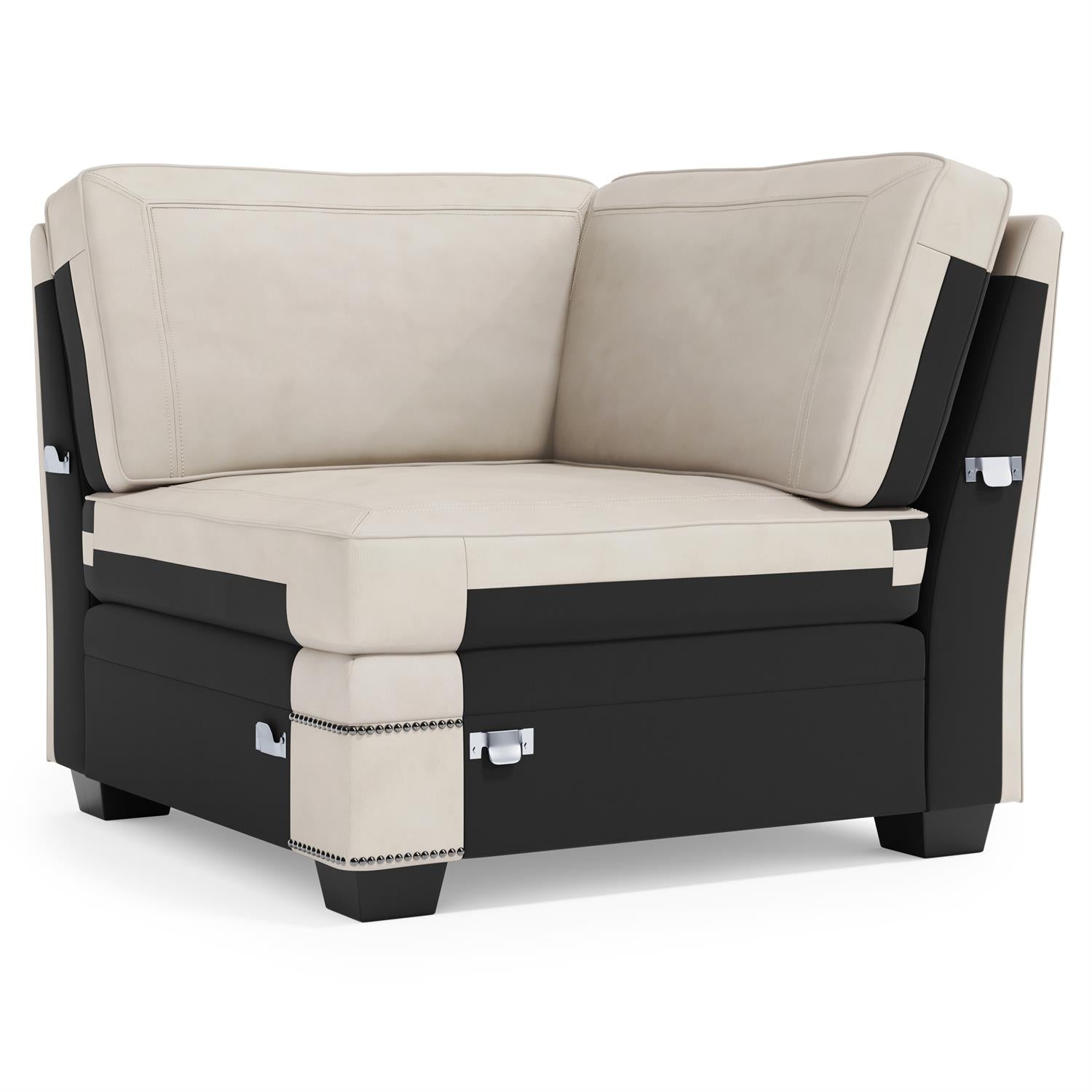 Bernhardt Grandview Leather Corner Chair Without Pillows — 7232LY