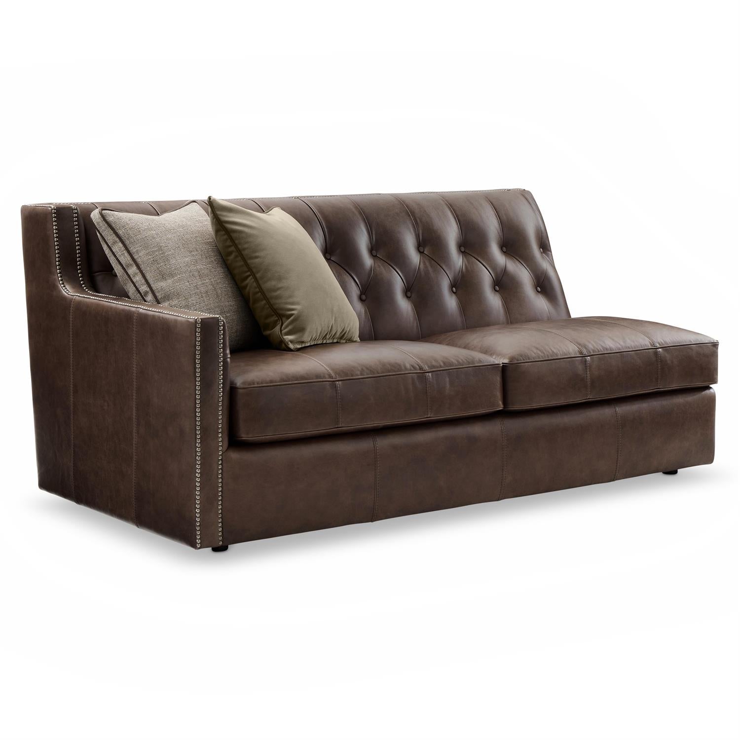 Bernhardt Candace Leather Left Arm Loveseat — 7252LO