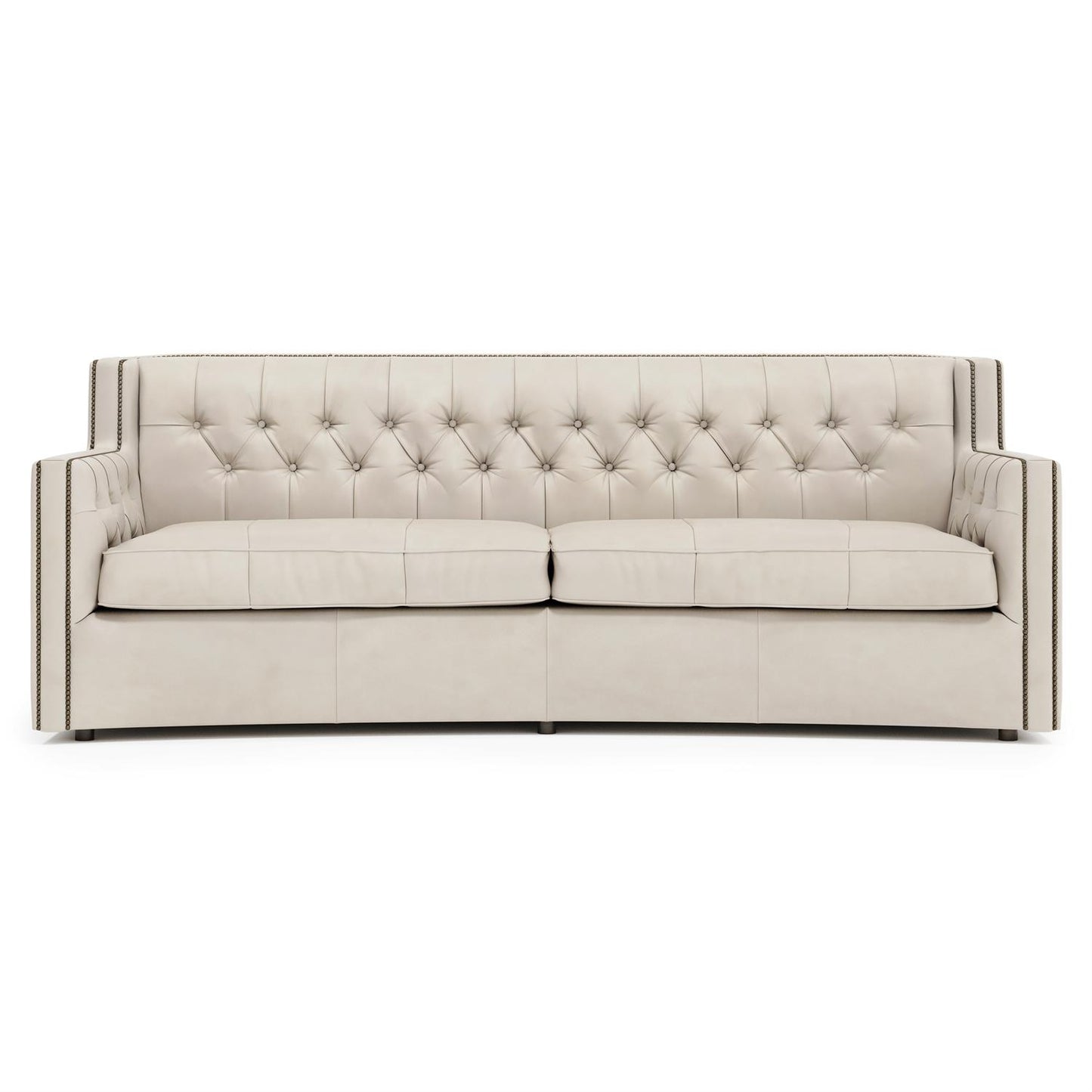 Bernhardt Candace Leather Sofa Without Pillows — 7277LY