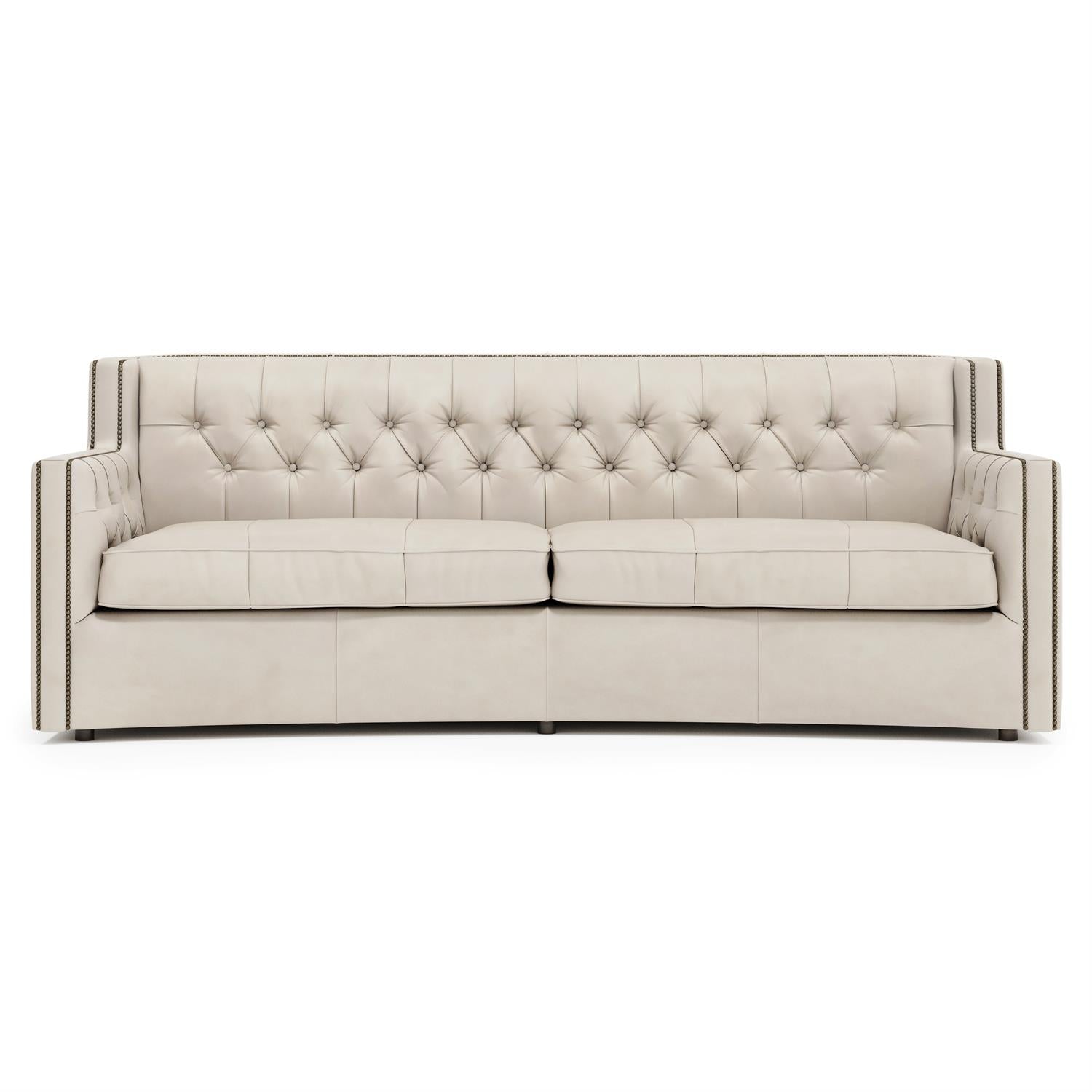 Bernhardt Candace Leather Sofa Without Pillows — 7277LY