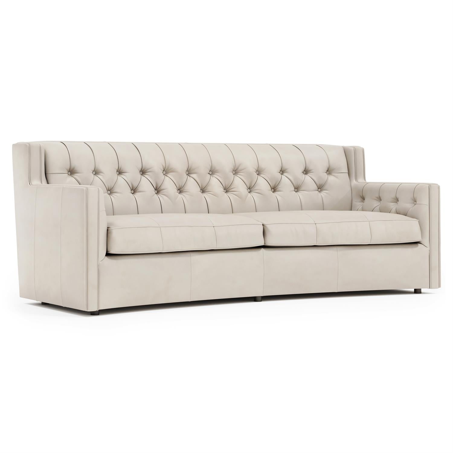 Bernhardt Candace Leather Sofa Without Pillows & Nails — 7277LYX