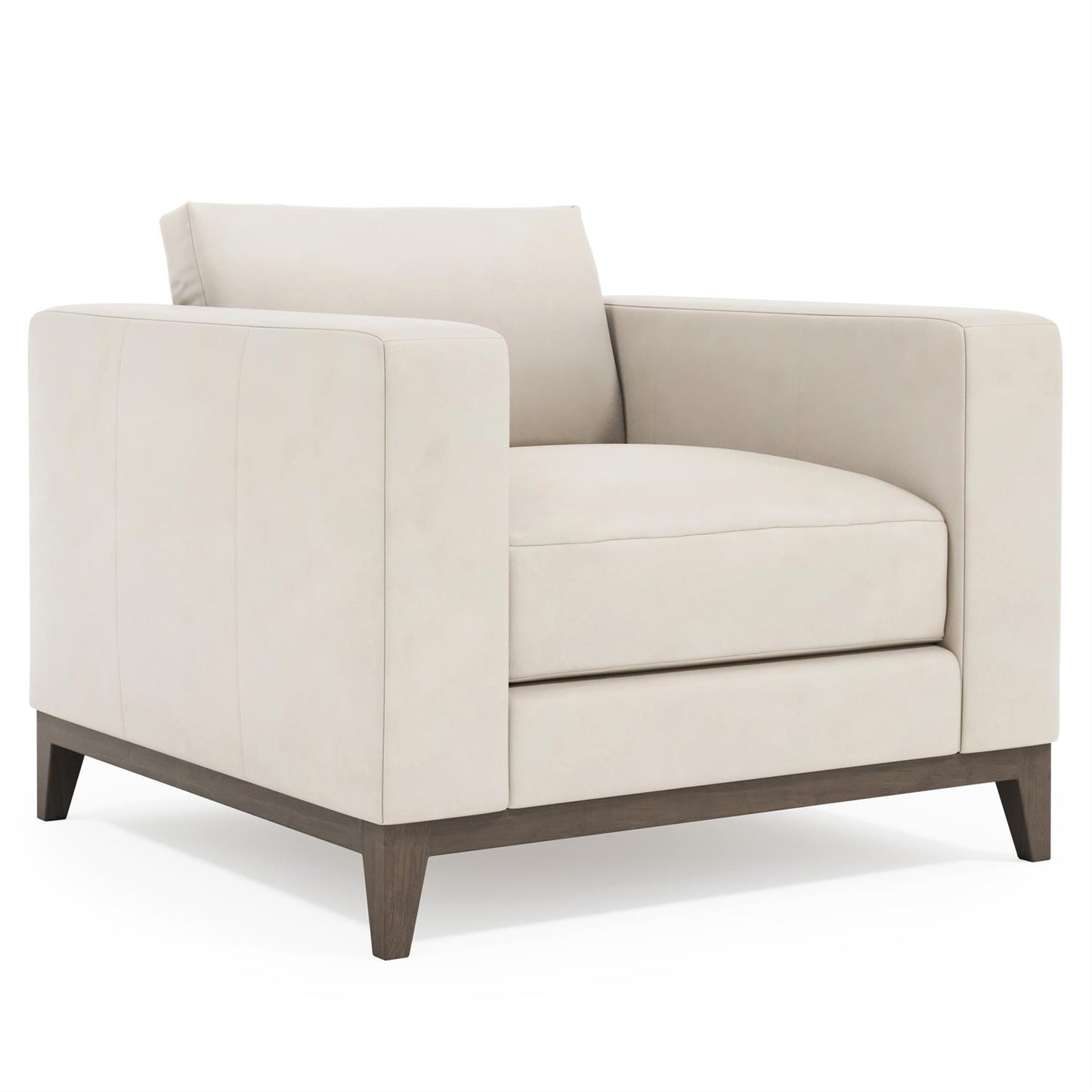 Bernhardt Noel Leather Chair Without Pillows — 7322LY
