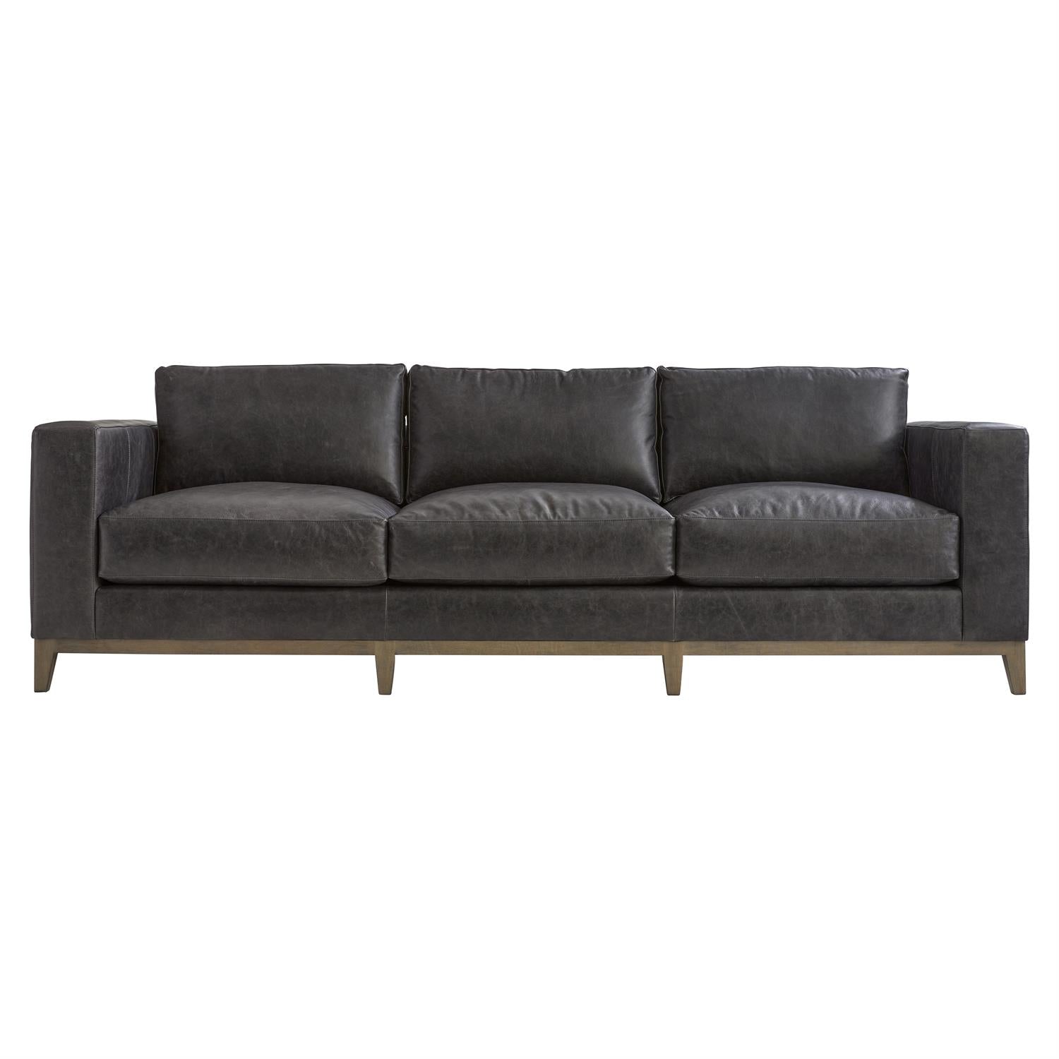Bernhardt Noel Leather Sofa Without Pillows — 7327LY