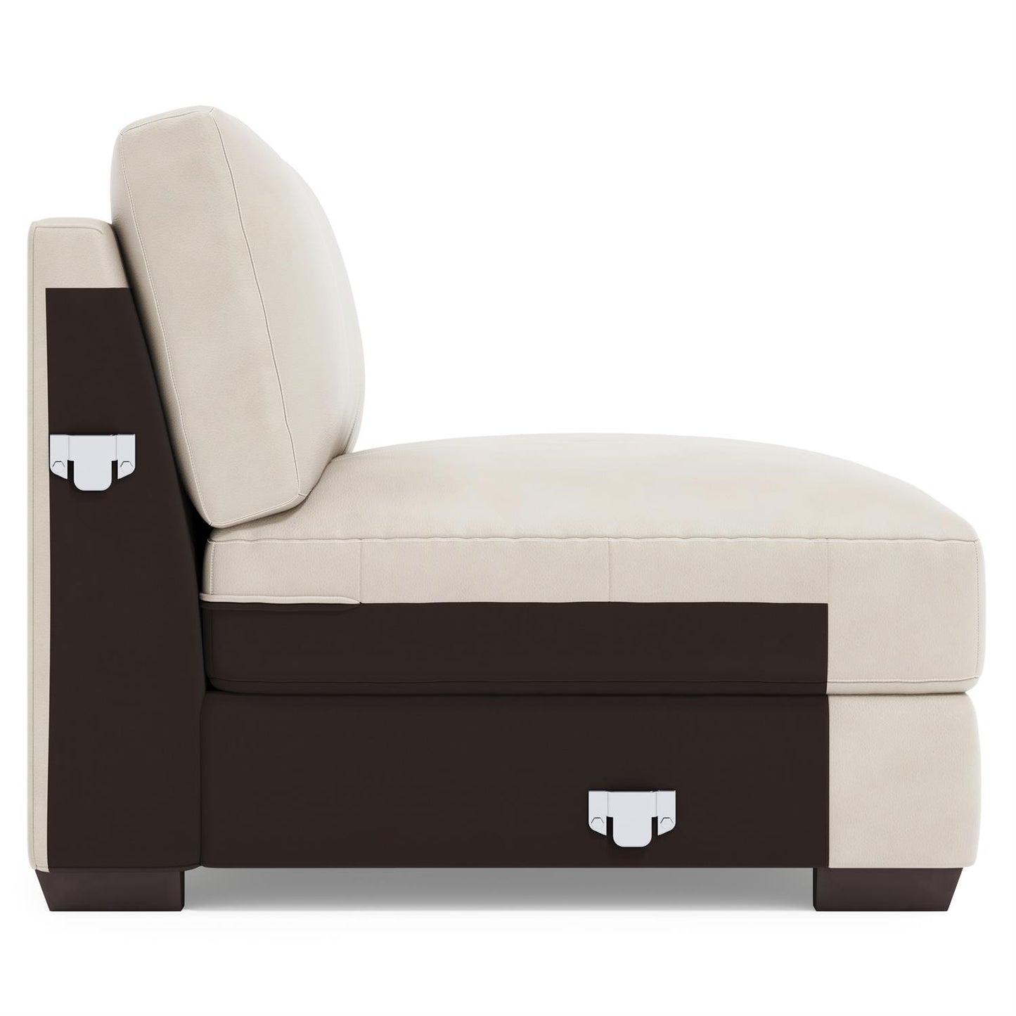 Bernhardt Dawkins Leather Armless Chair — 9230L