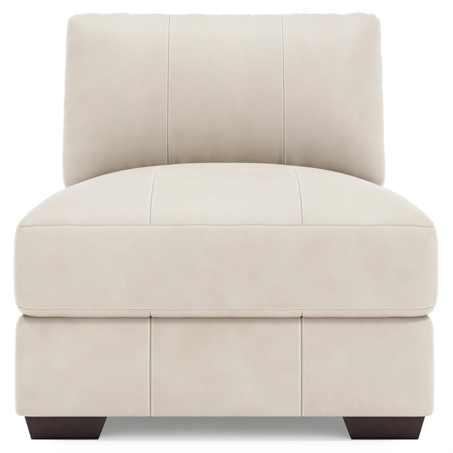 Bernhardt Dawkins Leather Armless Chair — 9230L