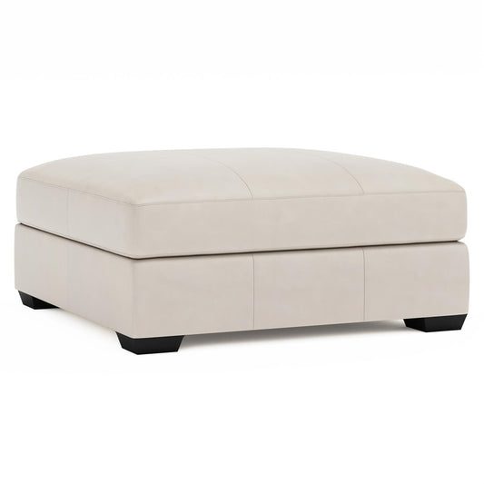 Bernhardt Dawkins Leather Ottoman — 9231L