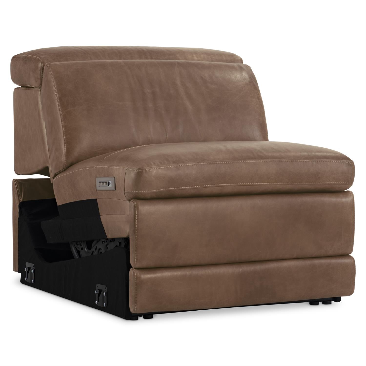 Bernhardt Lioni Leather Armless Power Motion Chair — 9555RHO