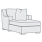 Bernhardt Germain Fabric Chaise — B2689