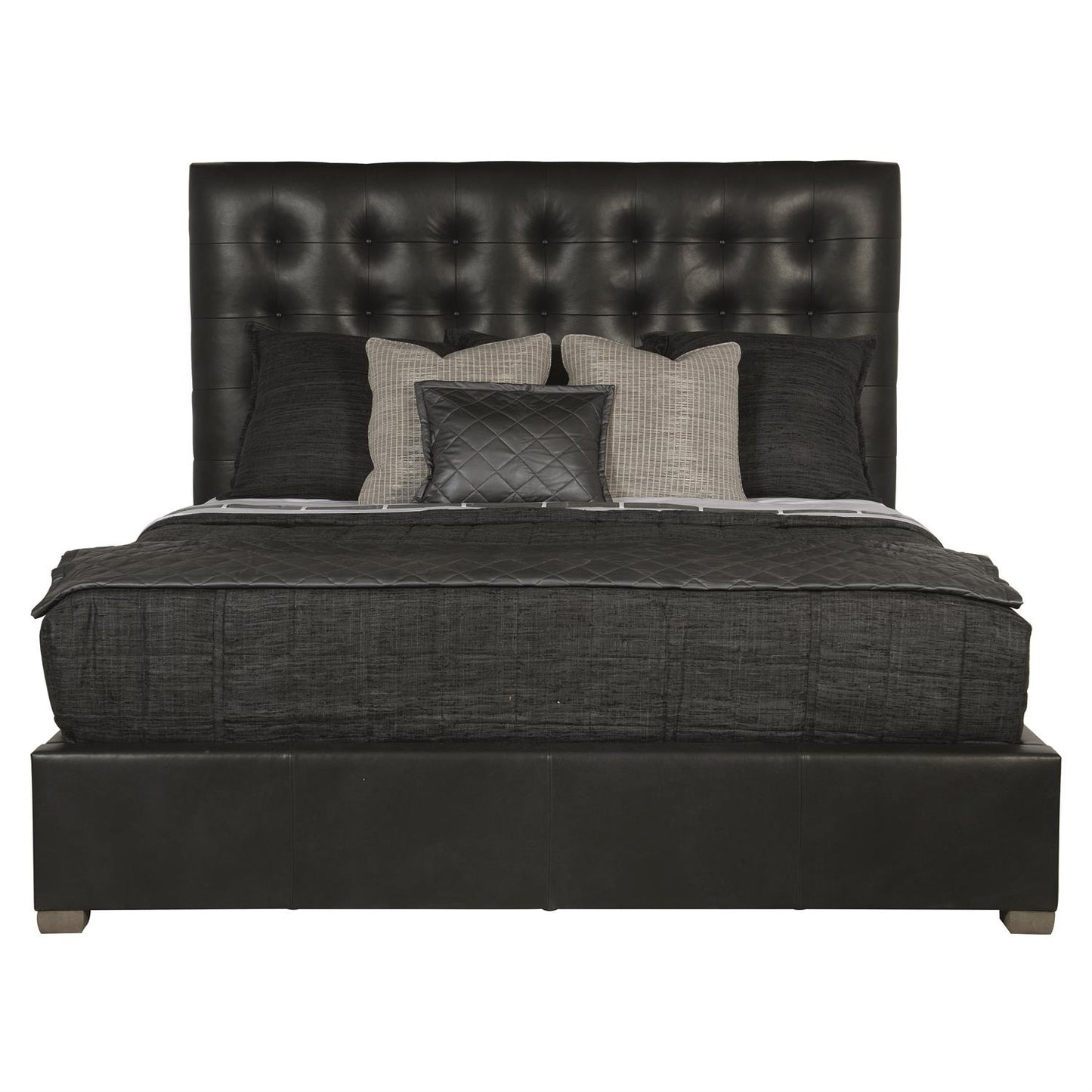 Bernhardt Avery Leather Panel Bed Queen (66.00" H) — K1473