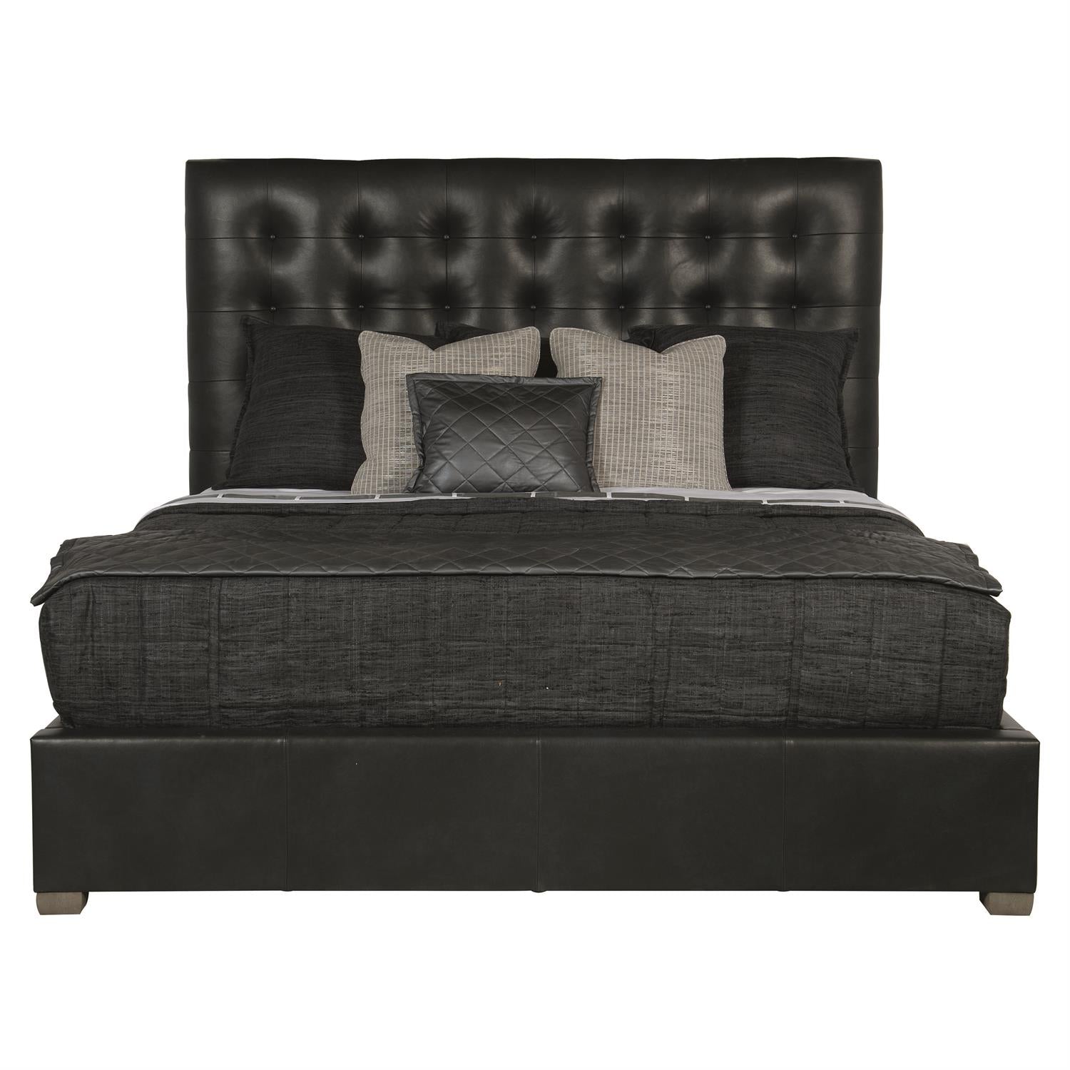 Bernhardt Avery Leather Panel Bed Queen (66.00" H) — K1473