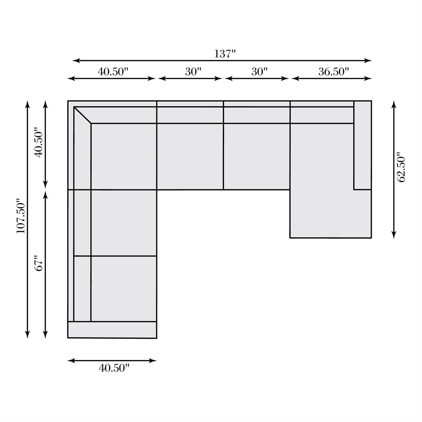 Bernhardt Dawkins Leather Sectional — K1678