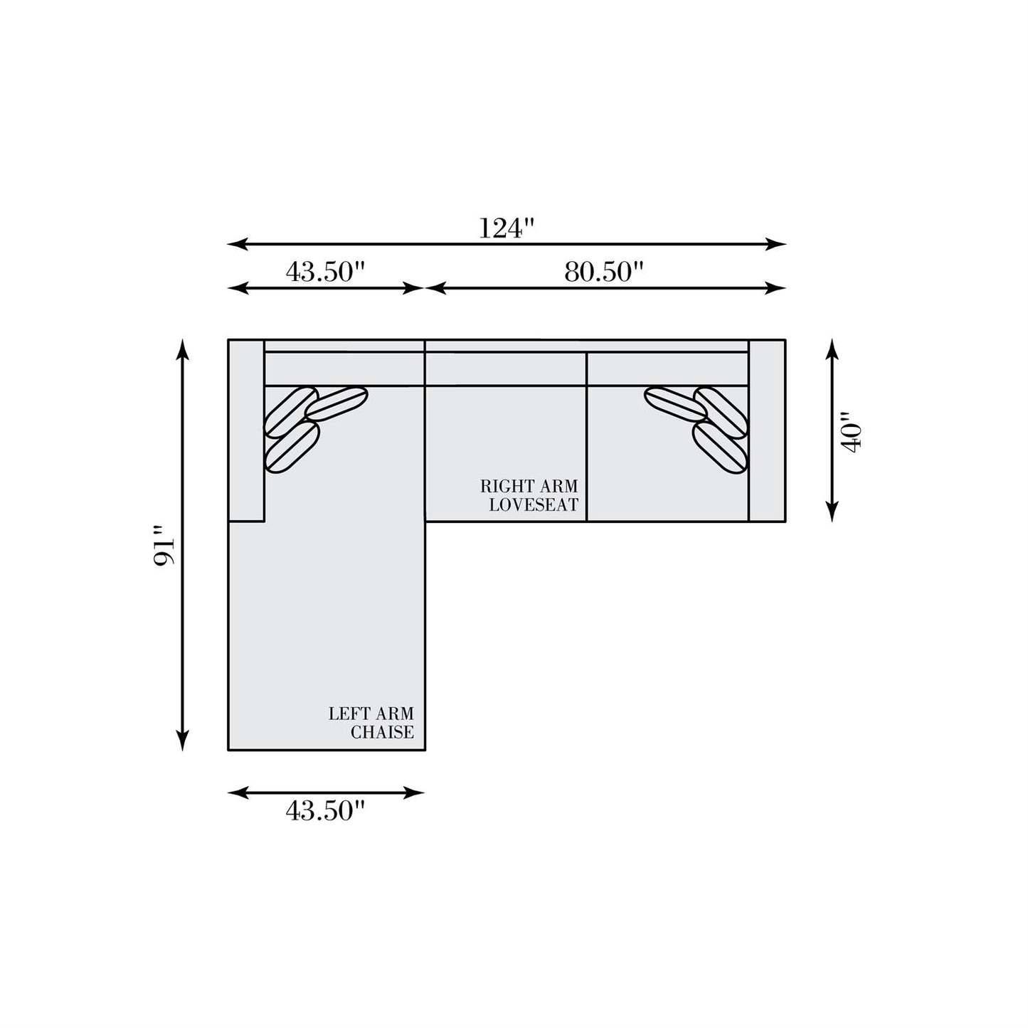 Bernhardt Helena Fabric Sectional Metal Foot — K1708