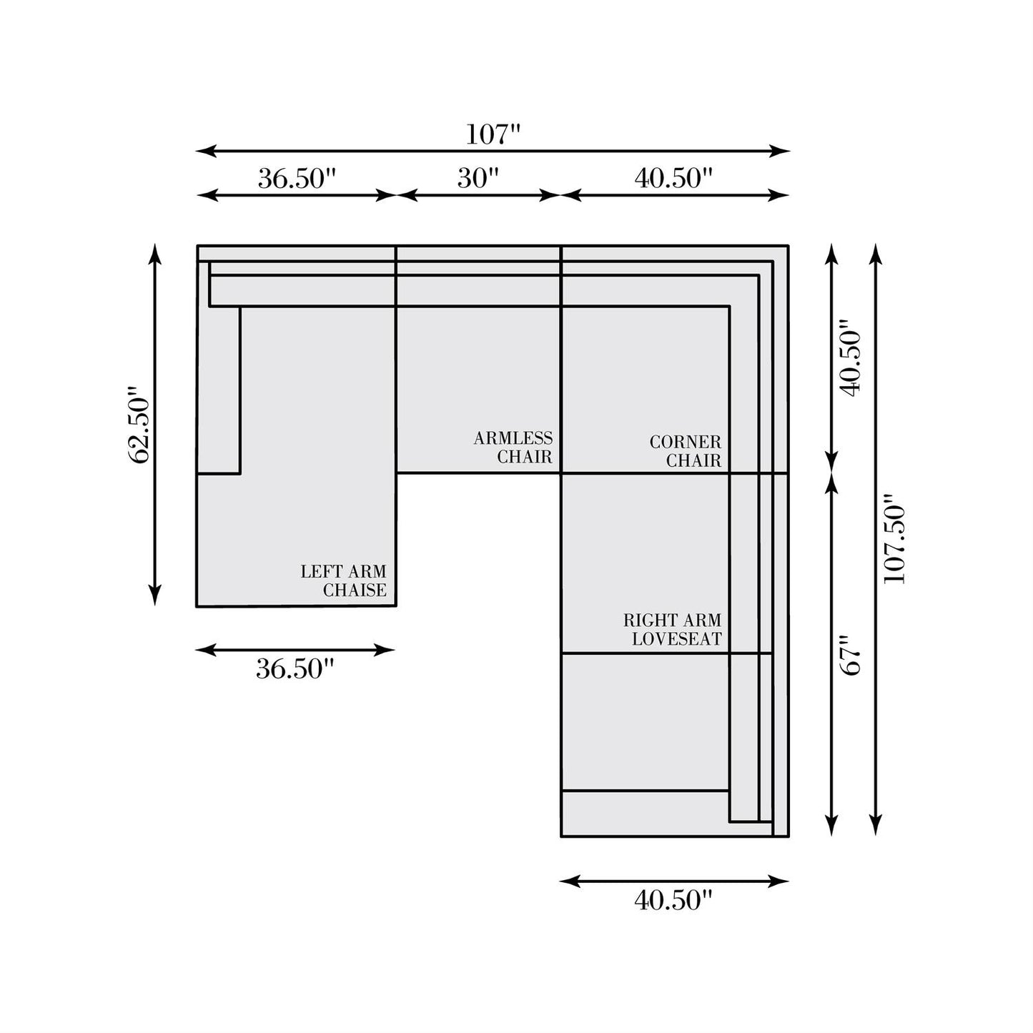 Bernhardt Dawkins Leather Sectional — K1783