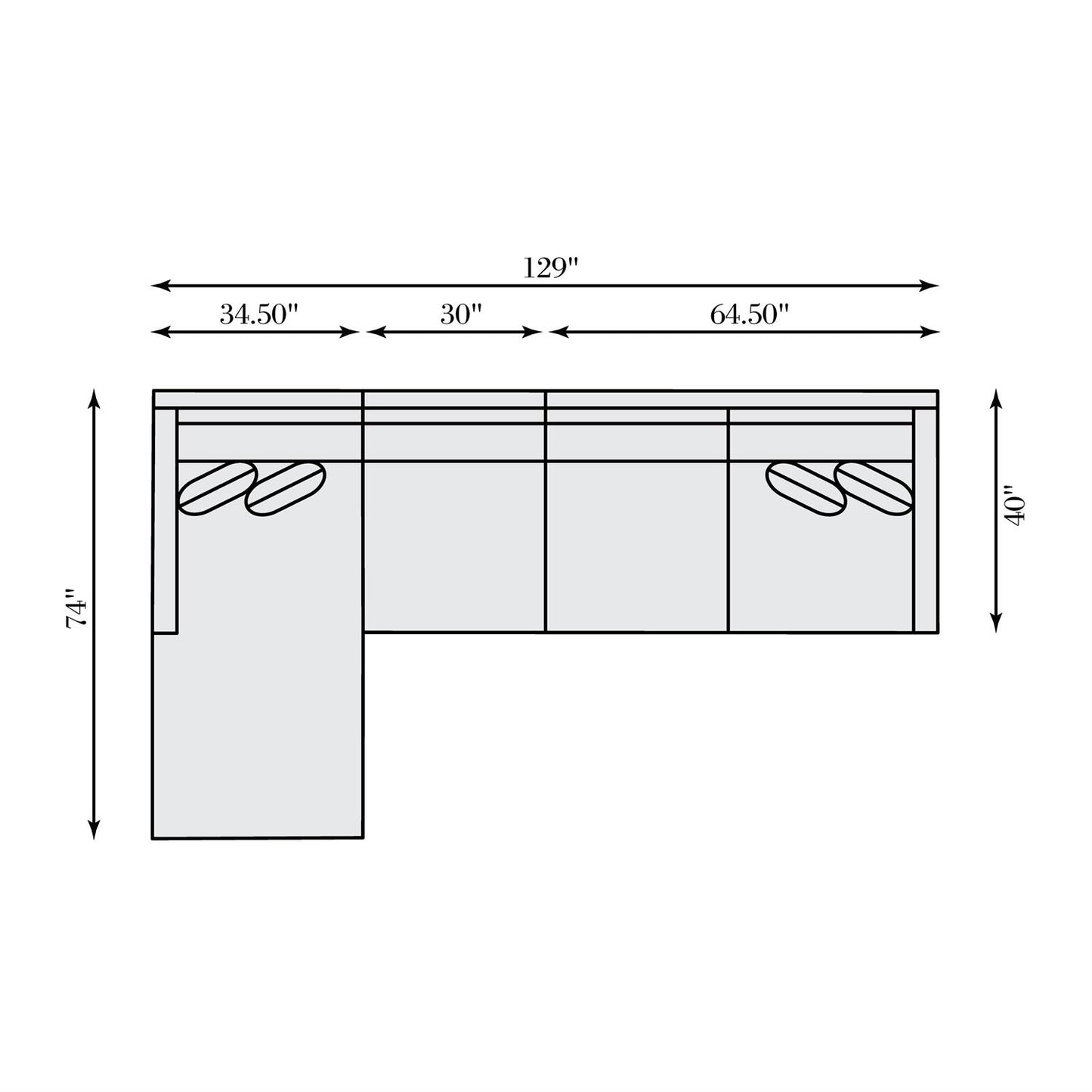 Bernhardt Kelsey Fabric Sectional — K1804